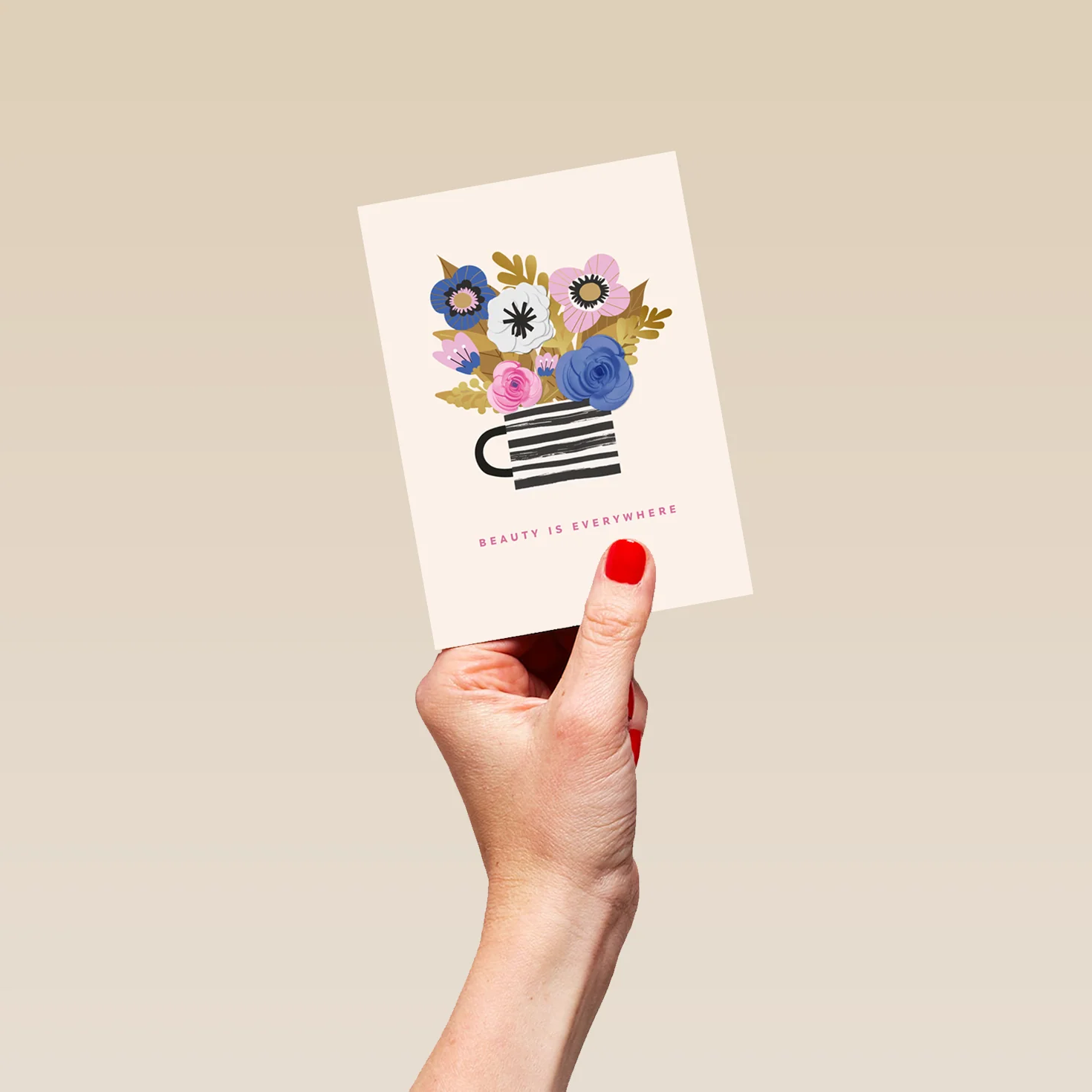 Personalised 'Beauty is Everywhere' Illustrated Floral Mother's Day Card - Image 4
