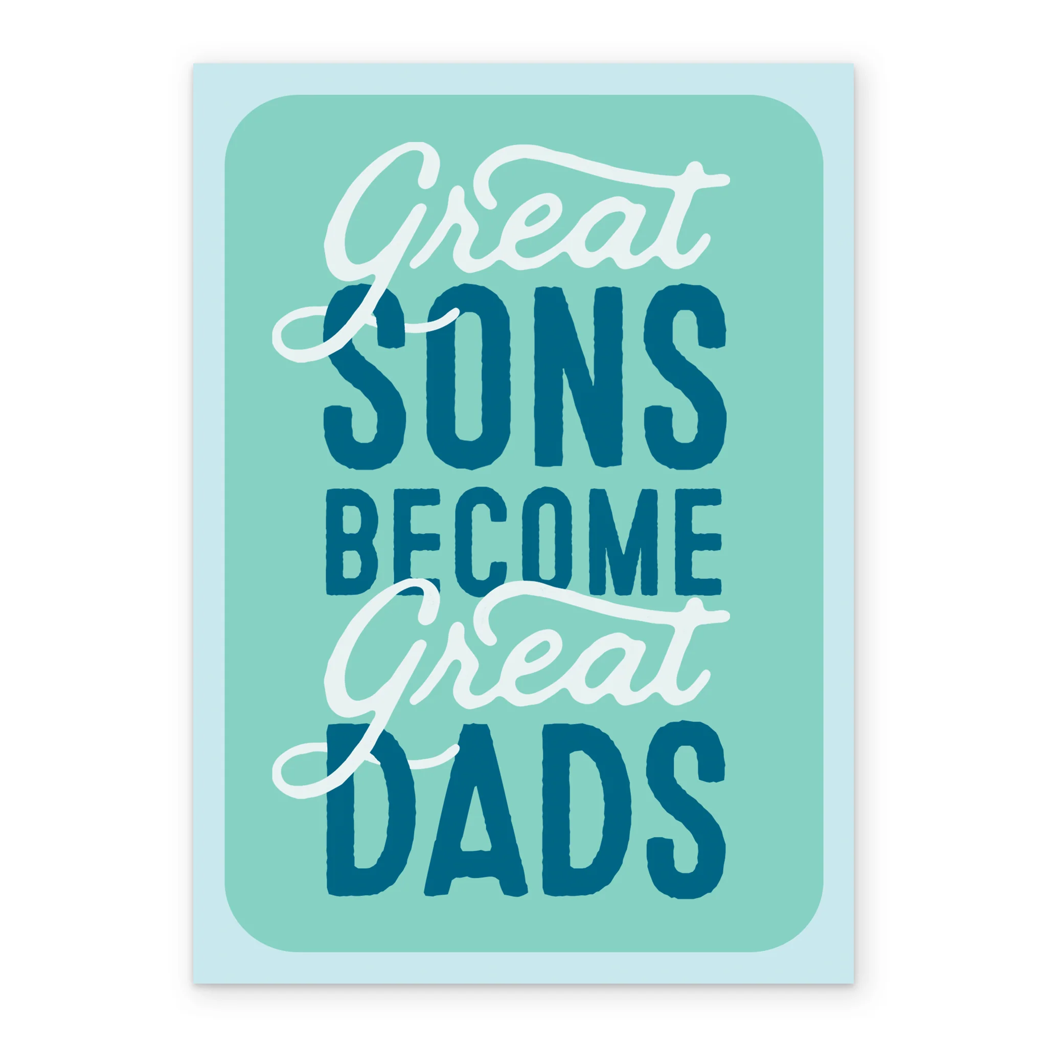 Personalised "Become Great Dads" Father's Day Card for Son - Image 2