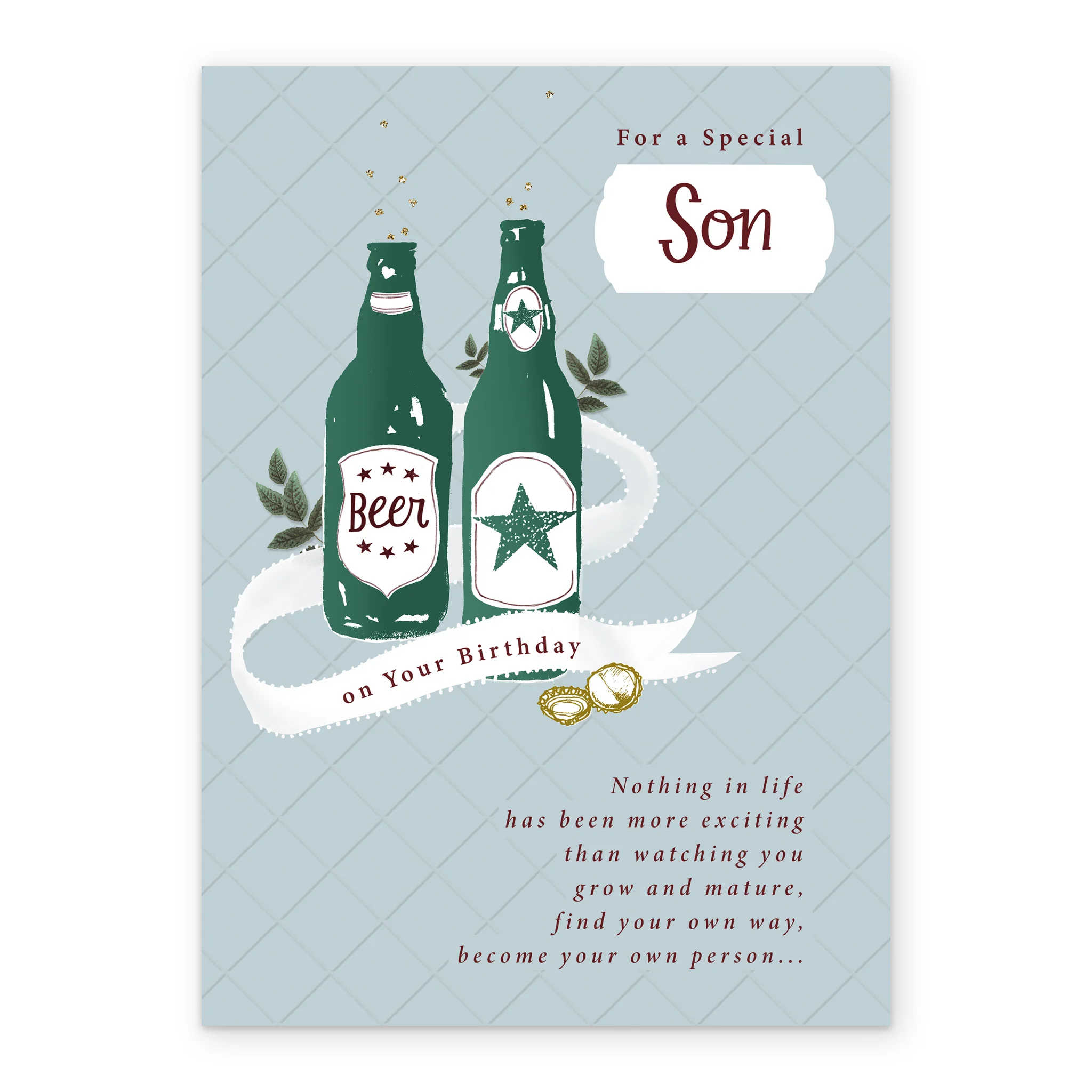 Personalised Beer Bottle Birthday Card For Son - Image 2