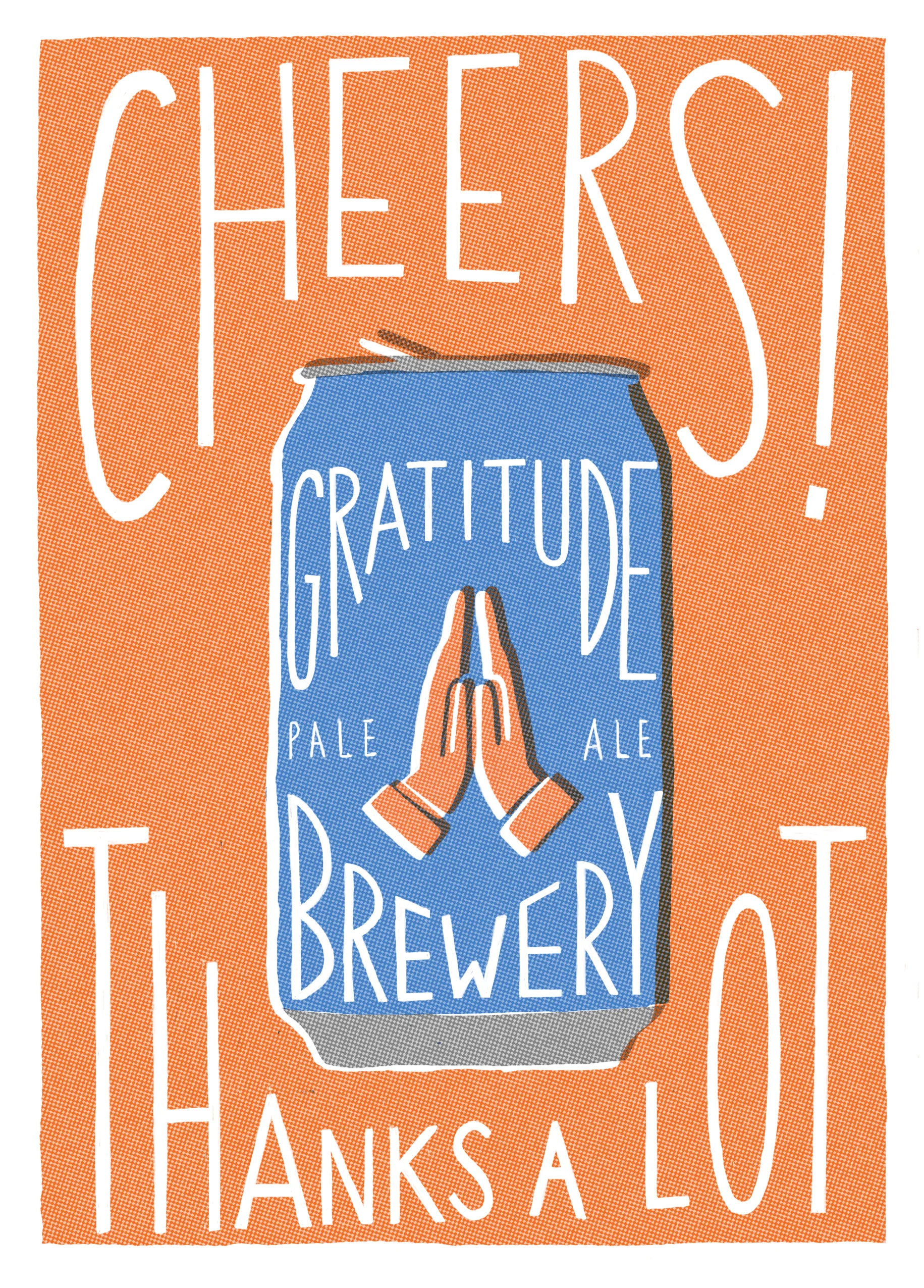 Personalised Beer Illustration Thank You Card