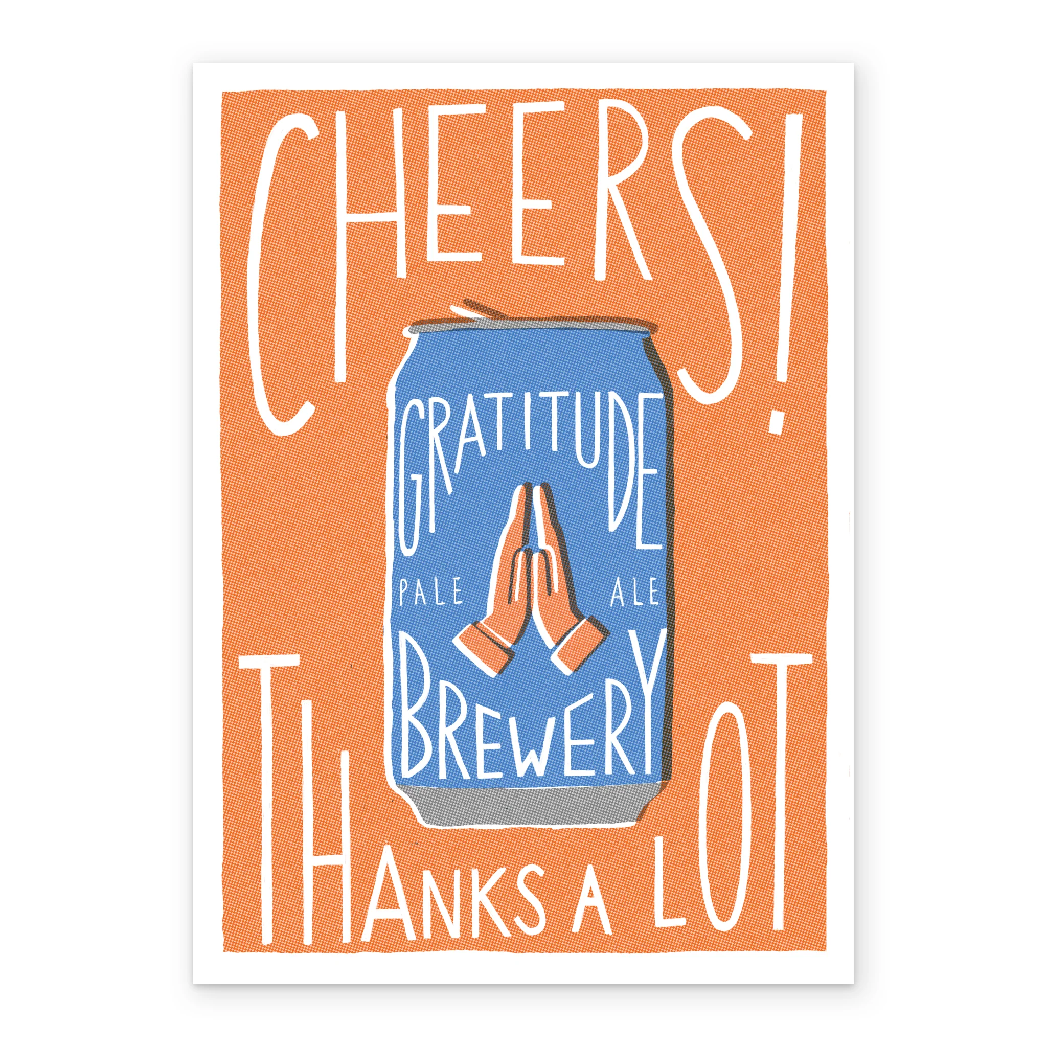 Personalised Beer Illustration Thank You Card - Image 2