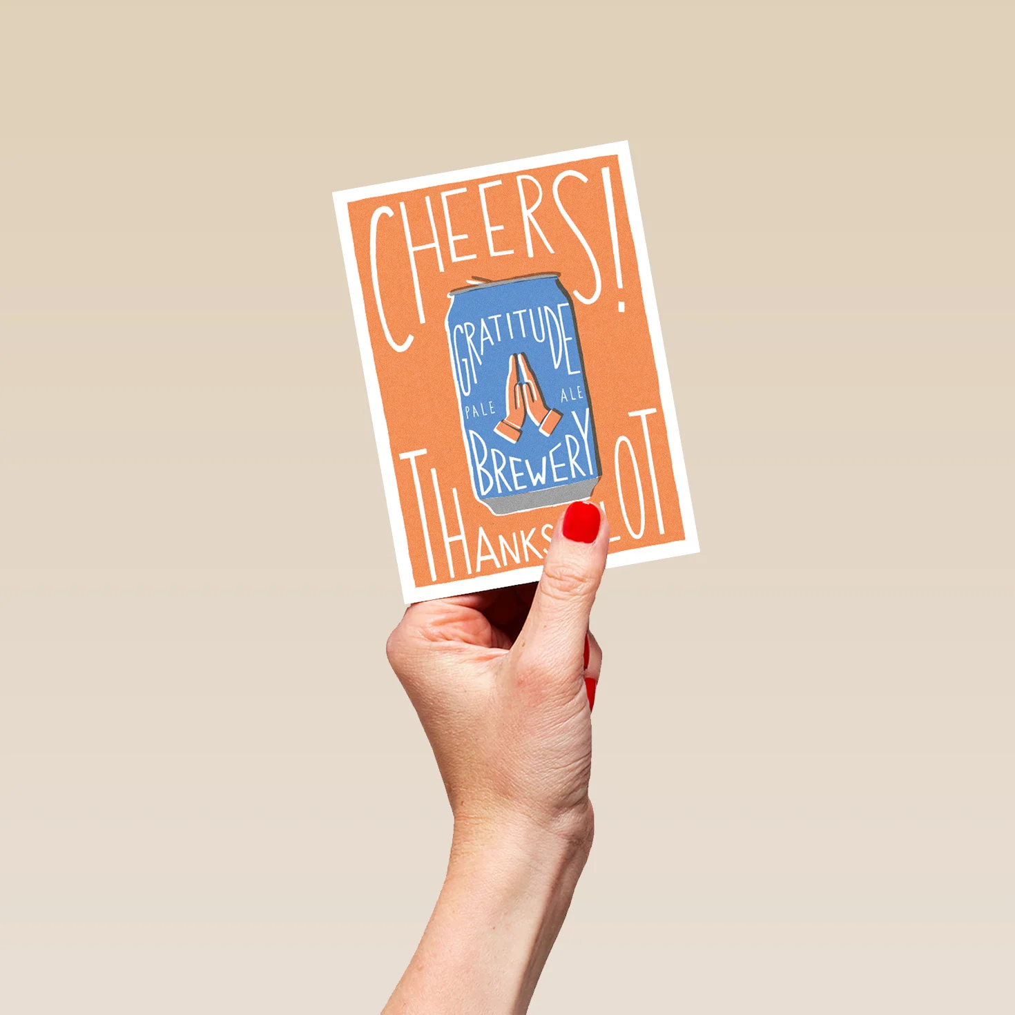 Personalised Beer Illustration Thank You Card - Image 4