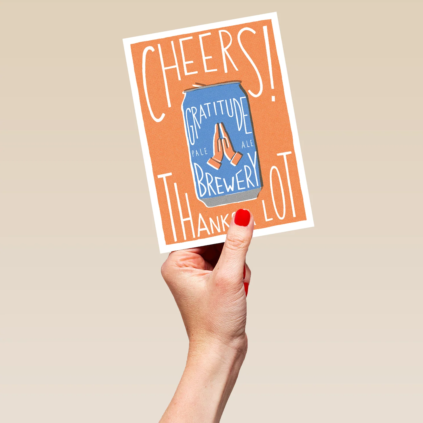 Personalised Beer Illustration Thank You Card - Image 5