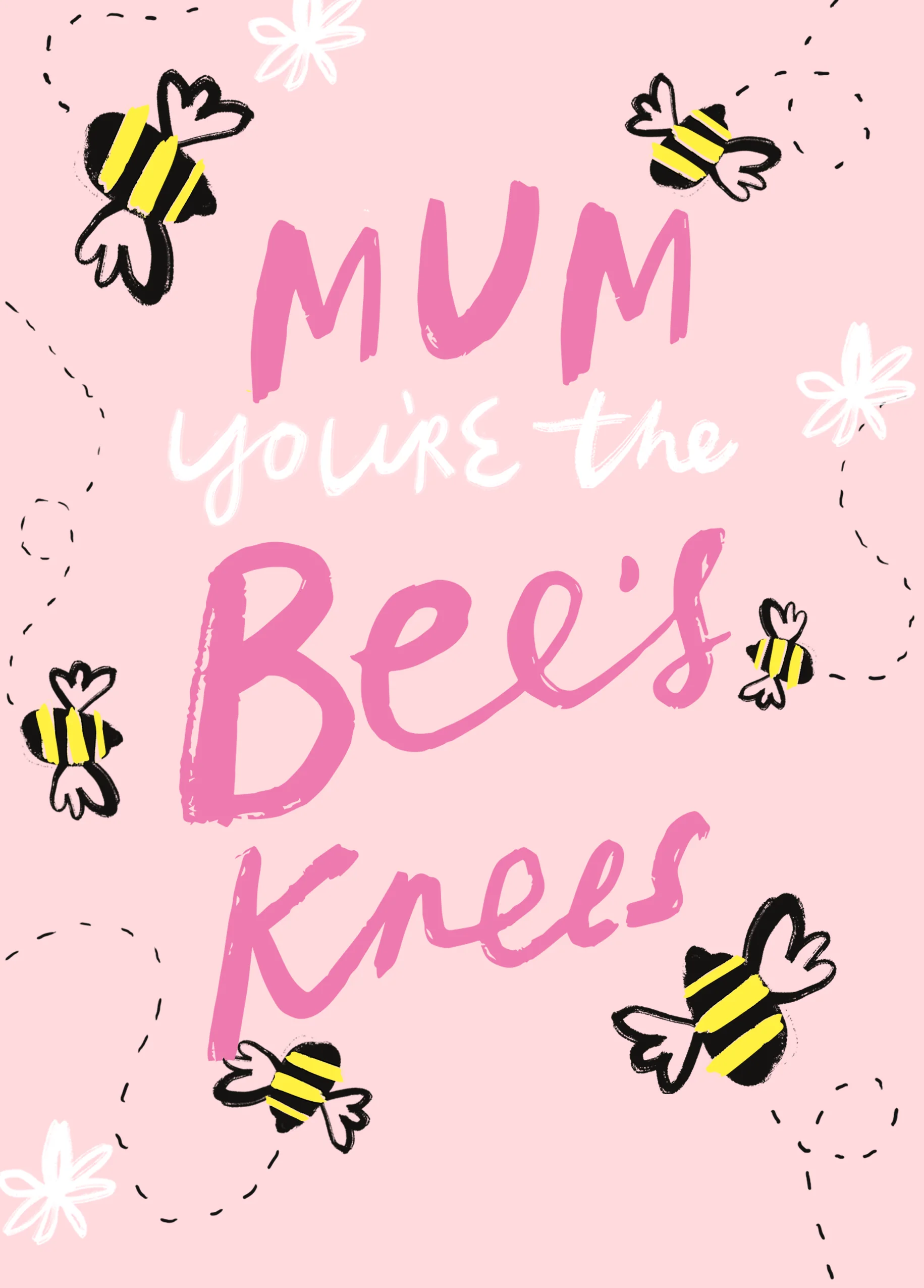 Personalised Bees Knees Mother's Day Card For Mum