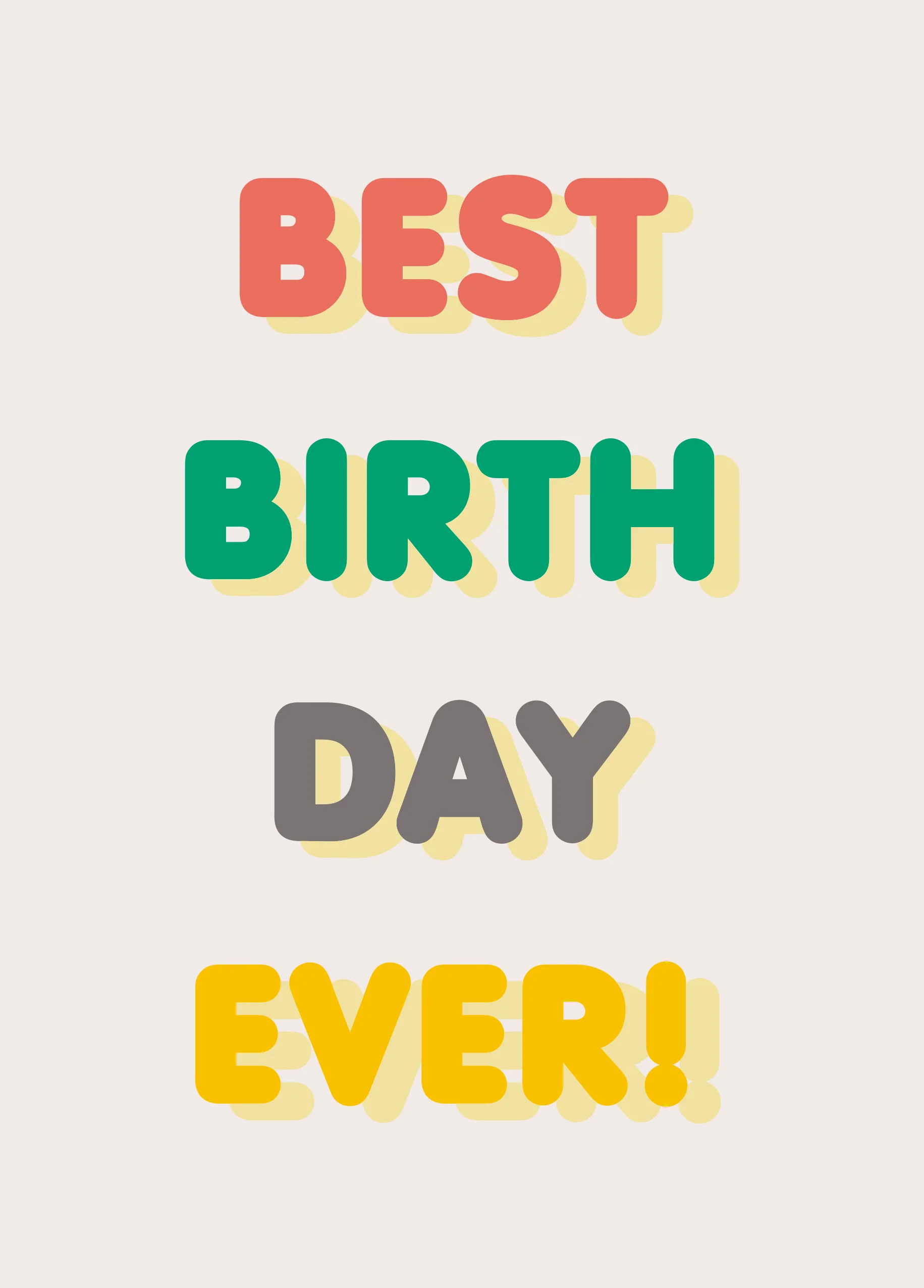Personalised Best Day Ever Birthday Card