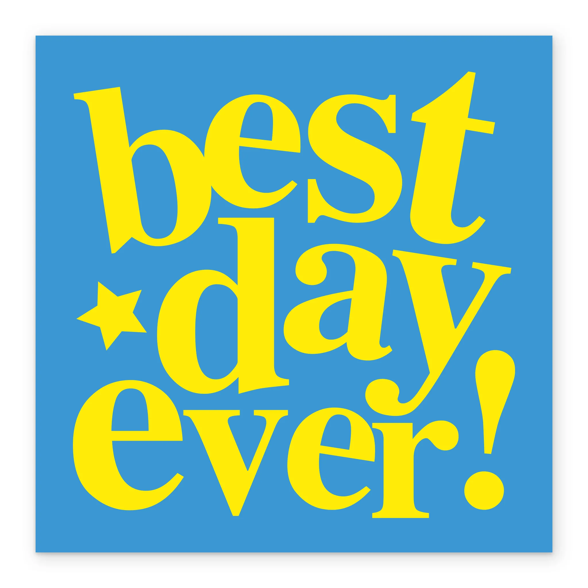 Personalised 'Best Day Ever!' Blue Birthday Card for Him - Image 2
