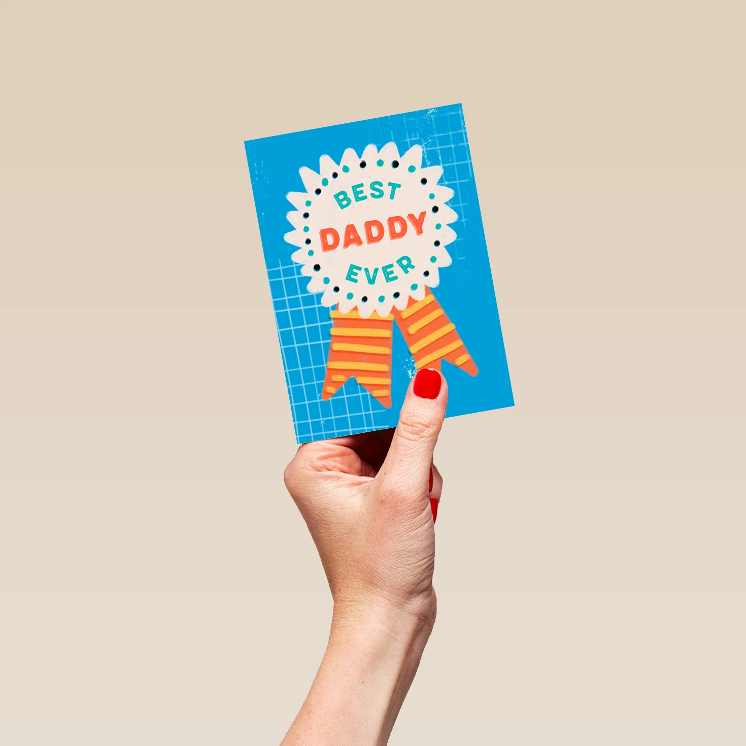 Personalised Best Ever Daddy Rosette Card - Image 4