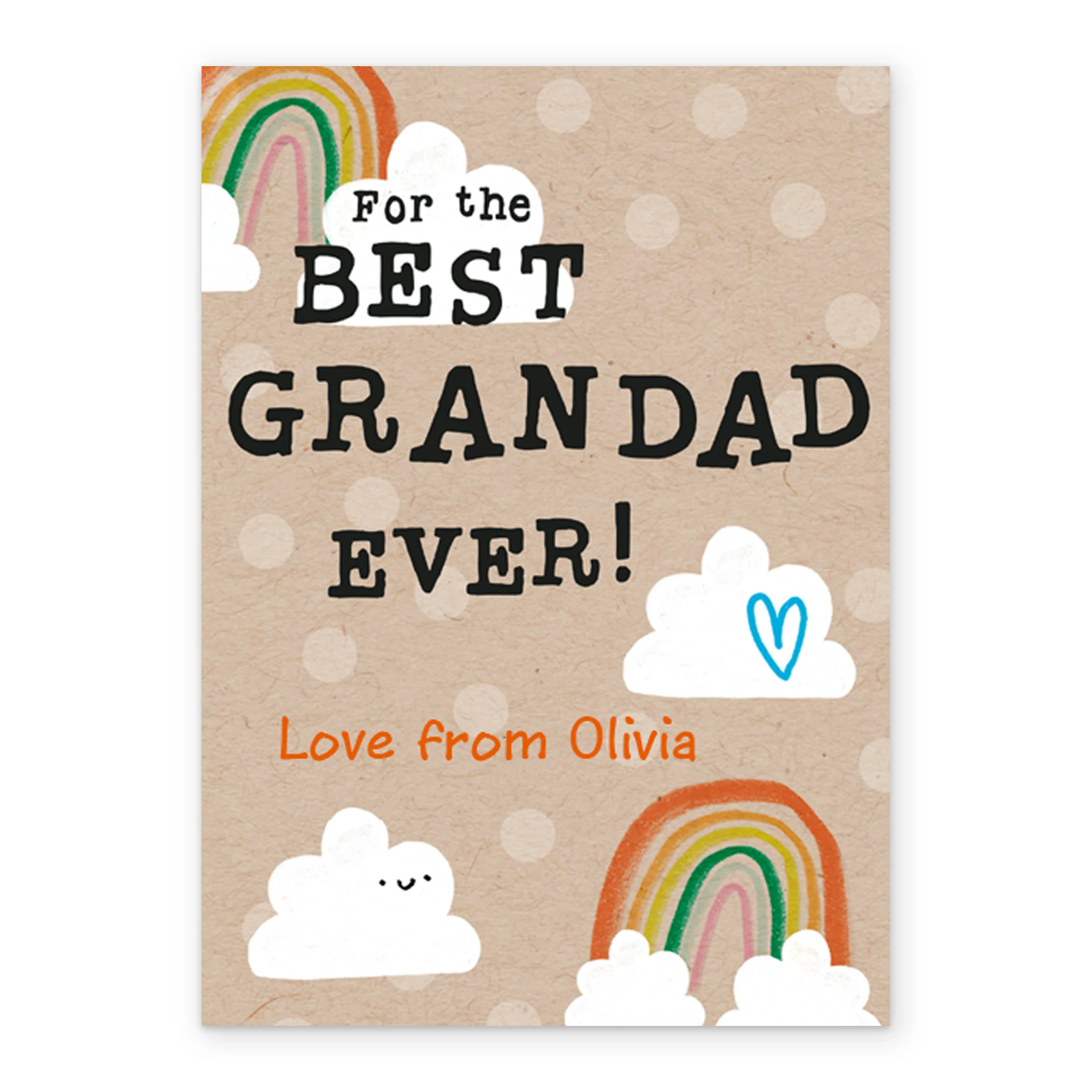 Personalised Best Grandad Ever Rainbow Father's Day Card - Image 2