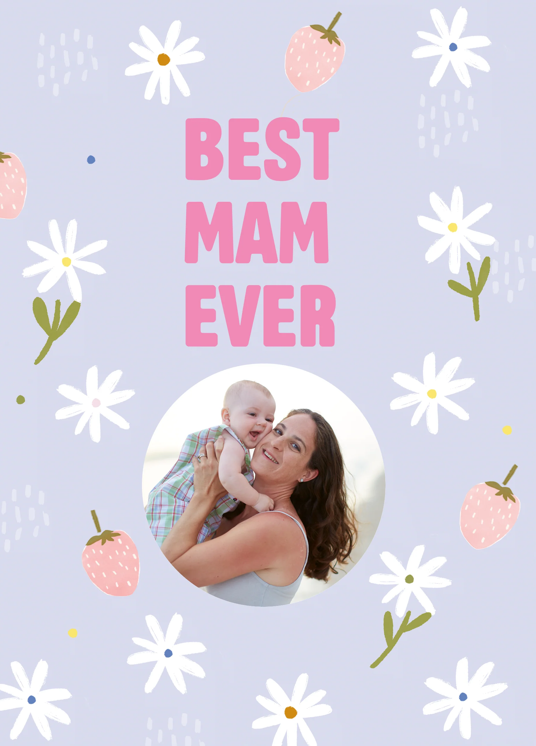 Personalised Best Mam Ever Mother's Day Photo Upload Card