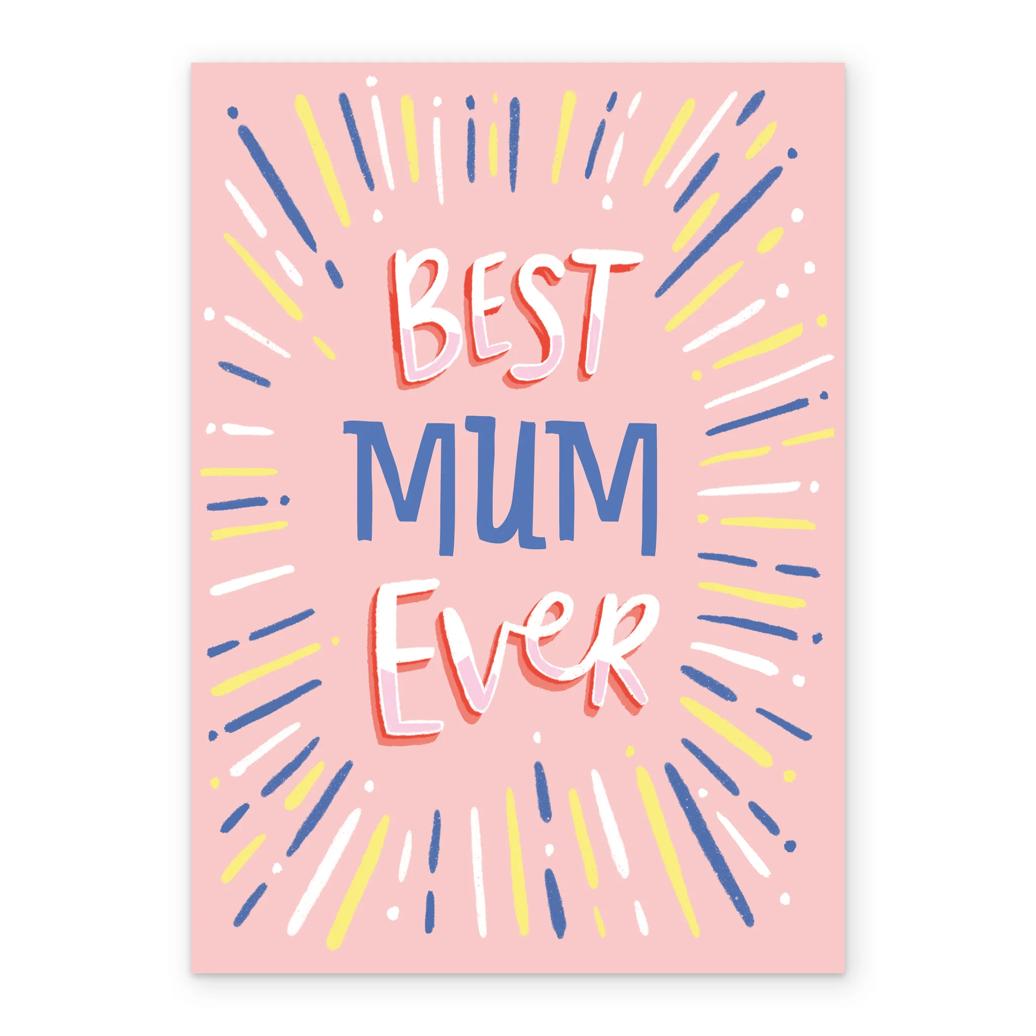 Personalised Best Mum Ever Colourful Mother's Day Card - Image 2