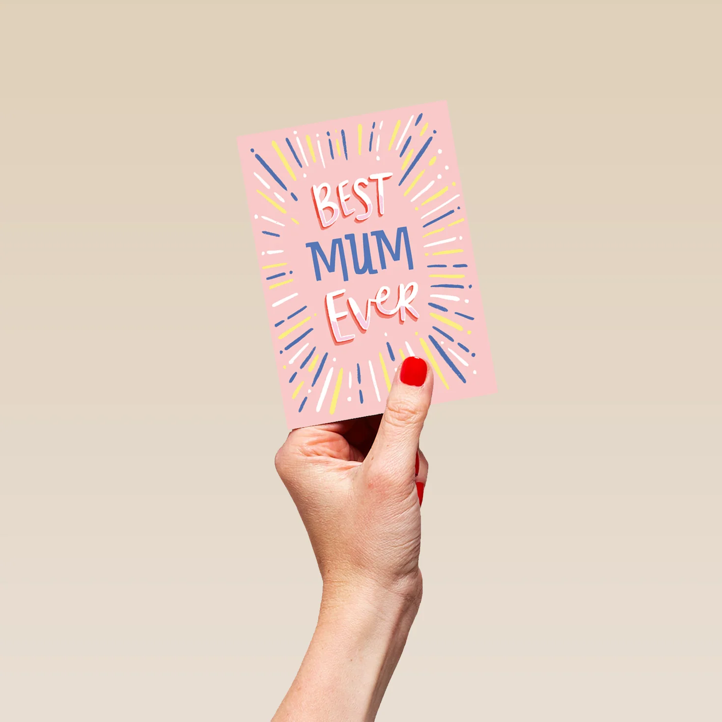 Personalised Best Mum Ever Colourful Mother's Day Card - Image 4