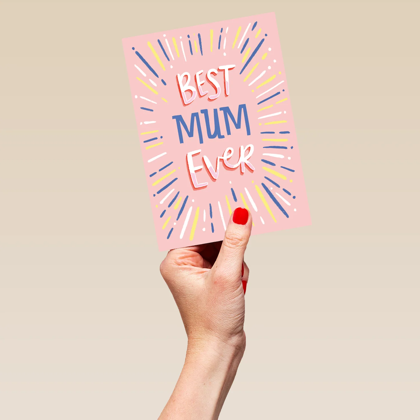 Personalised Best Mum Ever Colourful Mother's Day Card - Image 5
