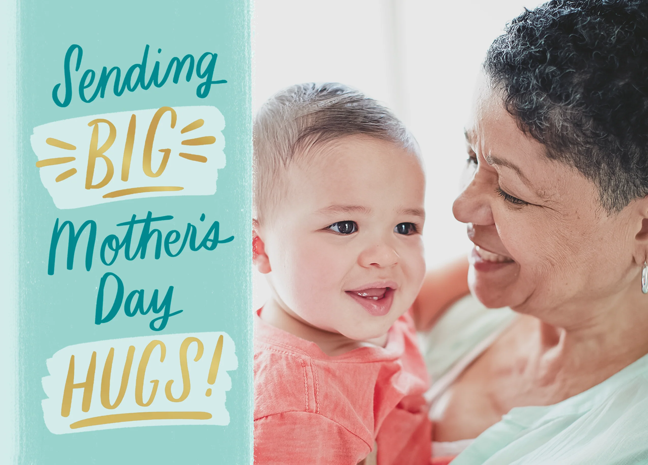 Personalised Big Hugs Photo Upload Mother's Day Card