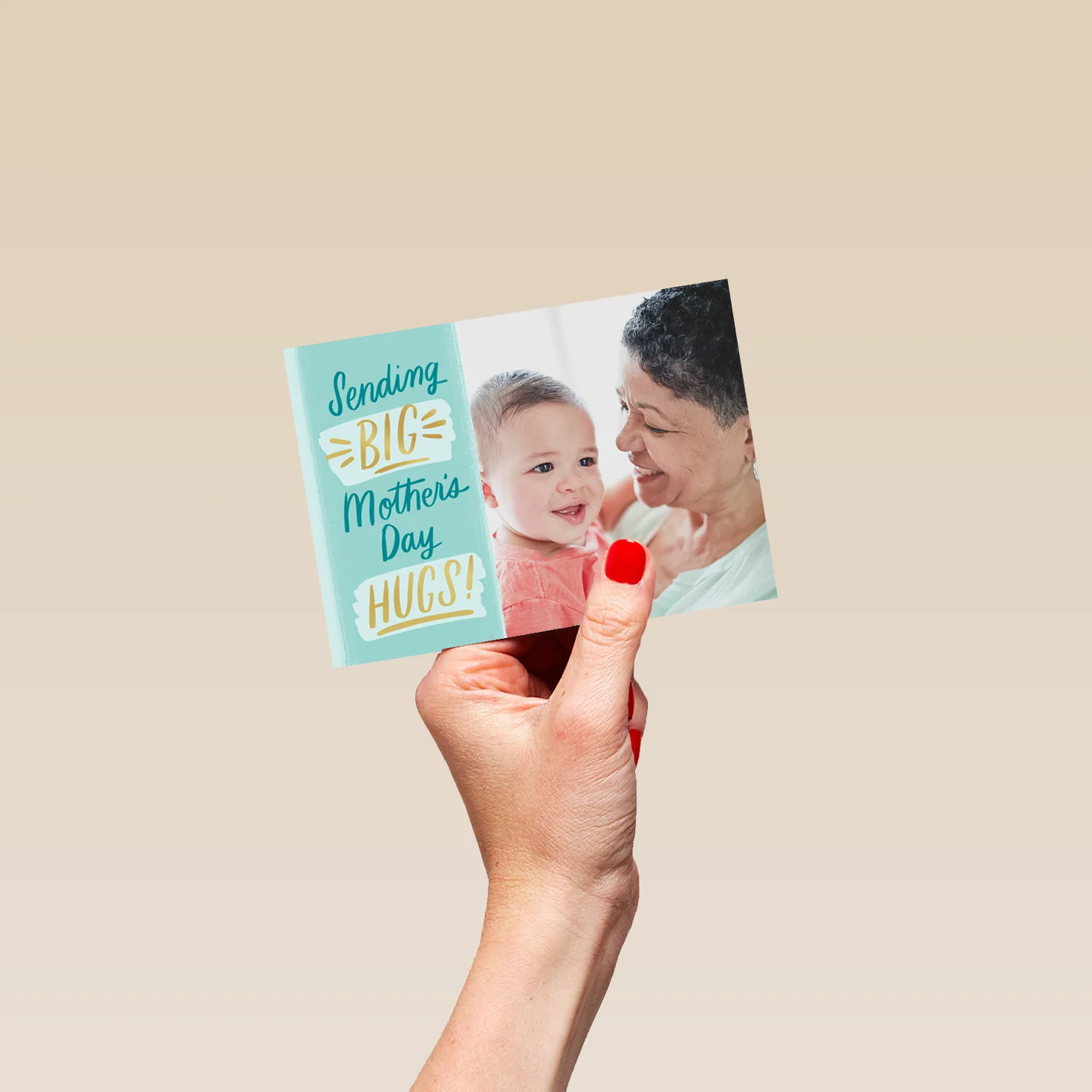 Personalised Big Hugs Photo Upload Mother's Day Card - Image 4
