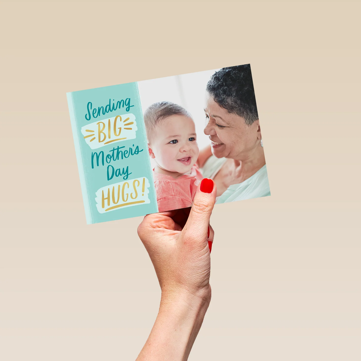Personalised Big Hugs Photo Upload Mother's Day Card - Image 5