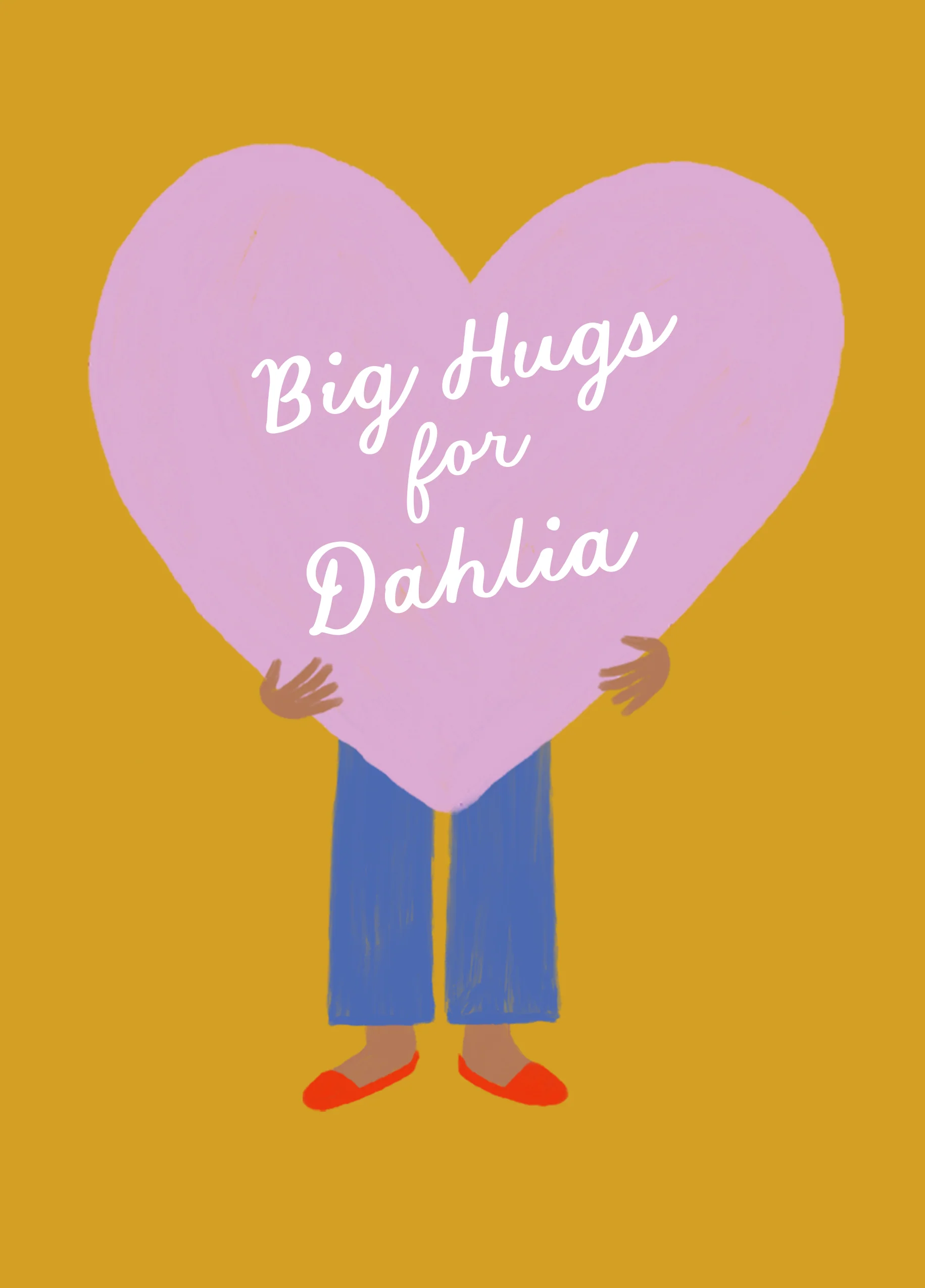 Personalised 'Big Hugs' Thinking of You Card