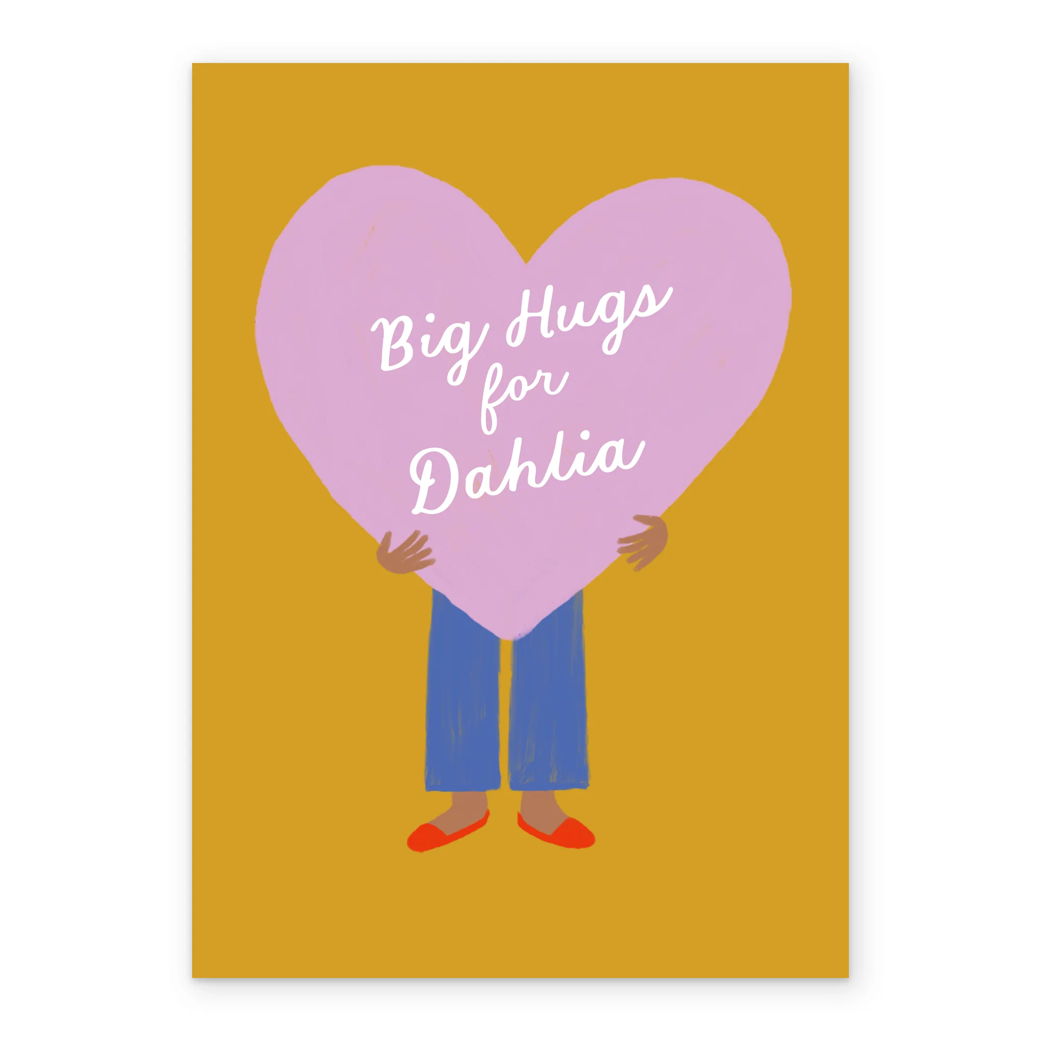 Personalised 'Big Hugs' Thinking of You Card - Image 2