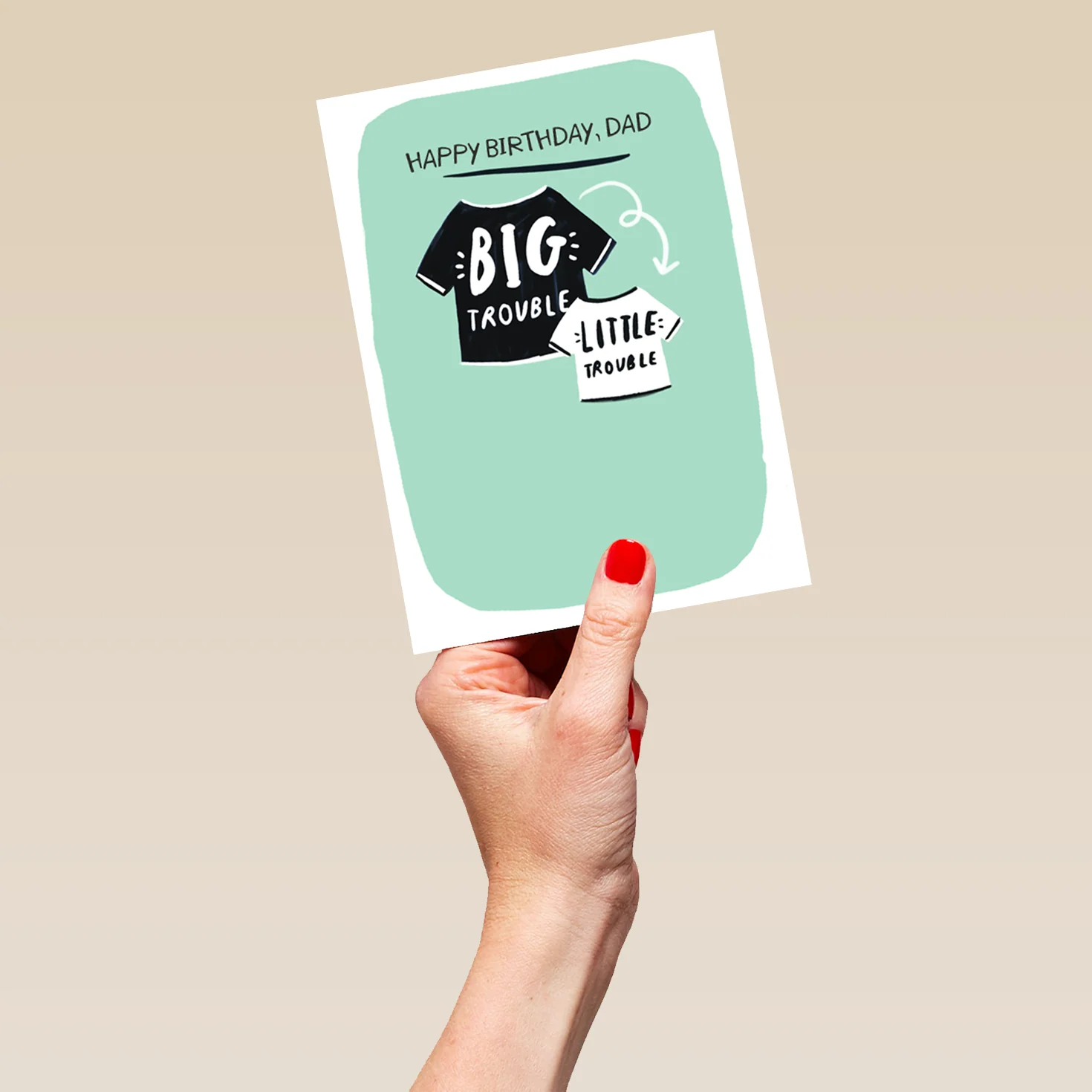 Personalised Big Small Shirt Dad Birthday Card - Image 5