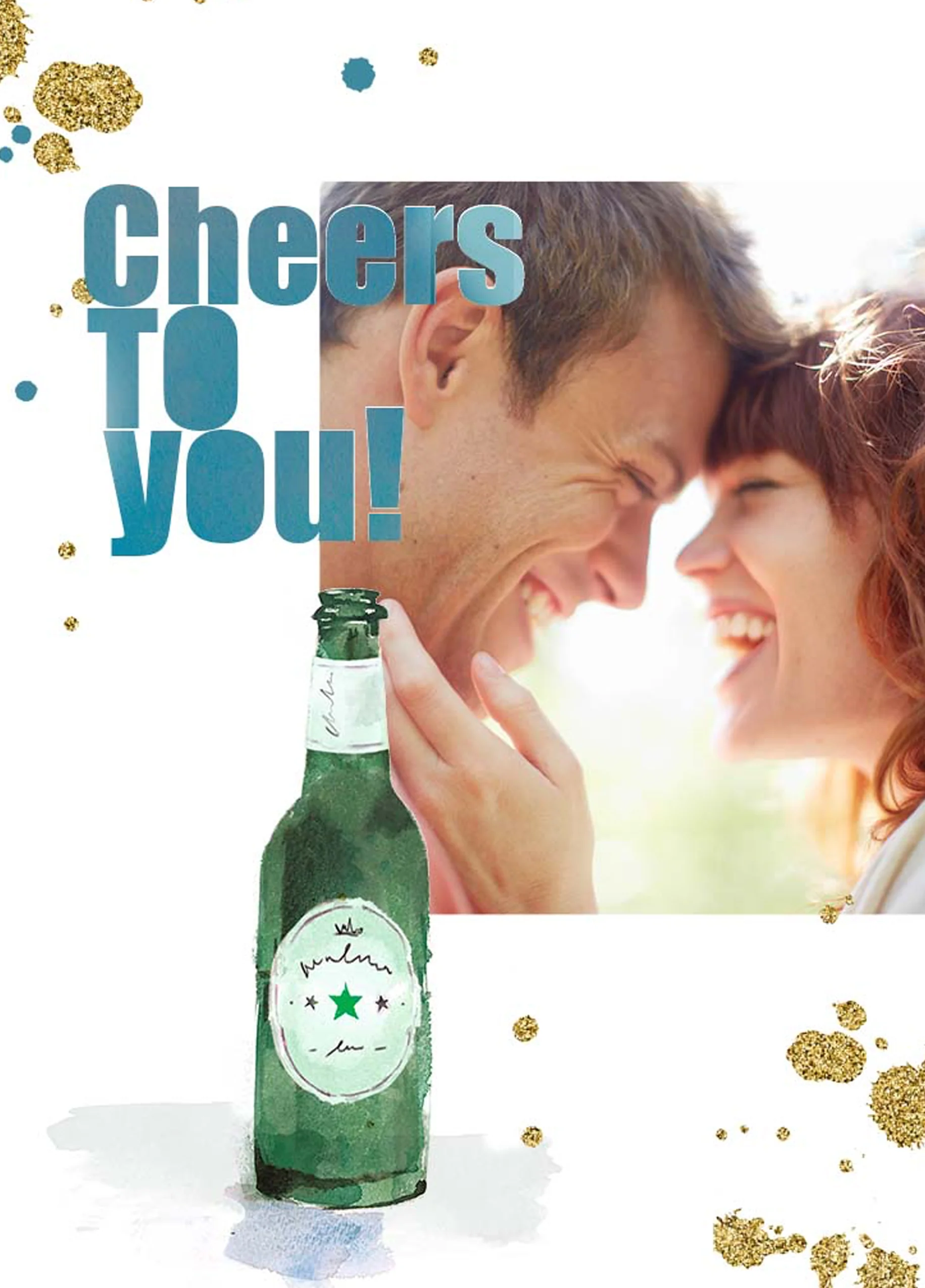 Personalised Birthday Beer For Him Photo Card