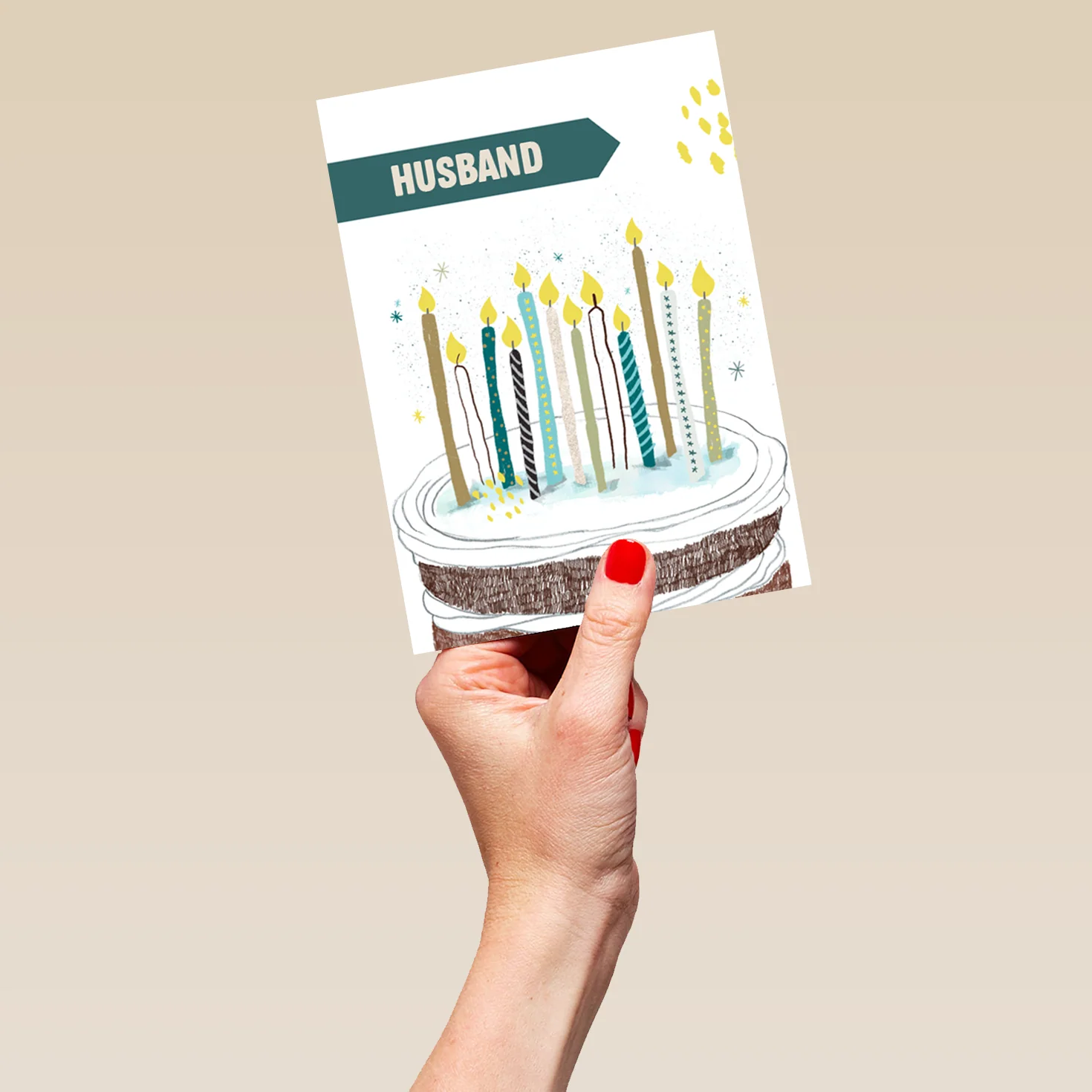 Personalised Birthday Candle Husband Card - Image 5