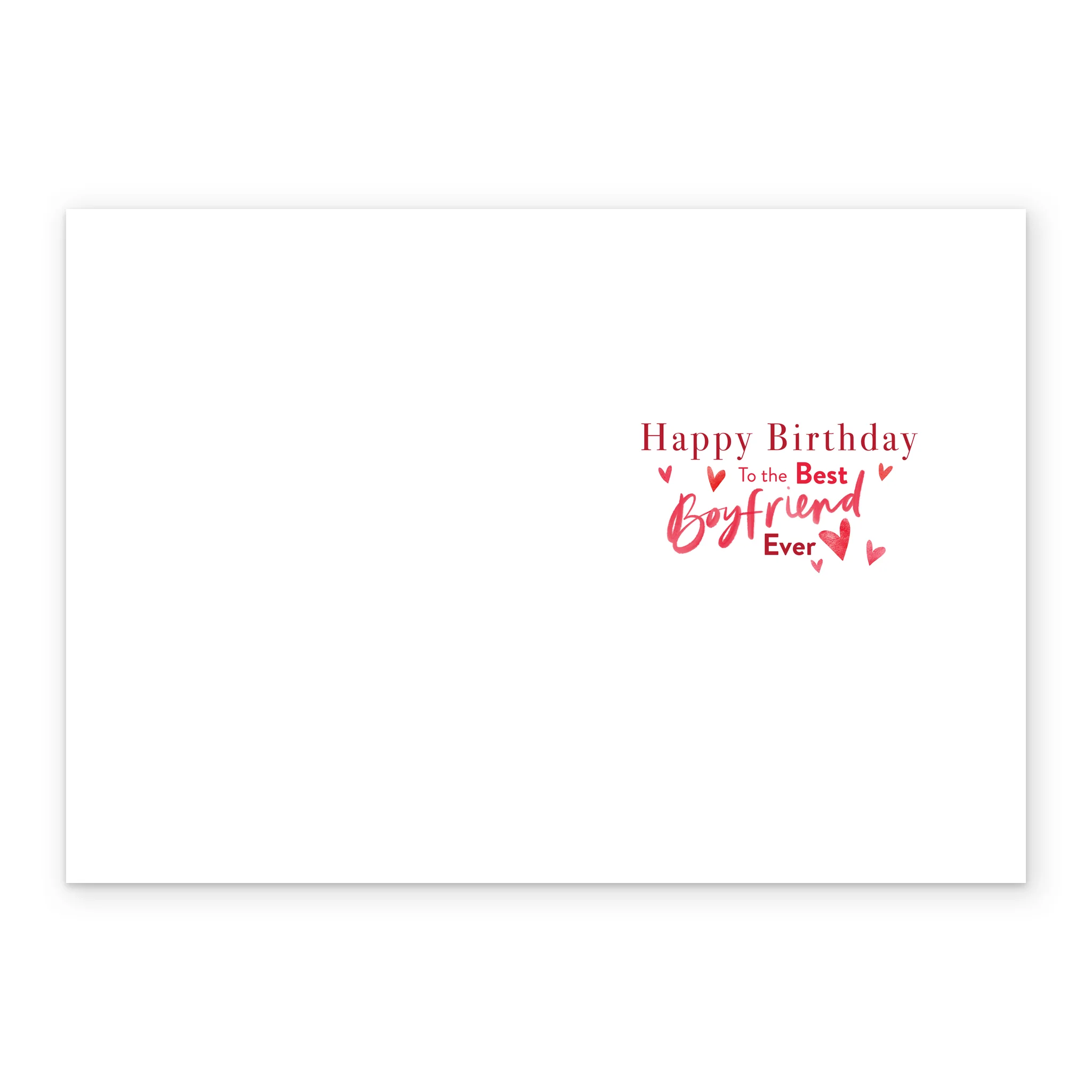 Personalised Birthday Card for Boyfriend - Word-Filled Heart Design - Image 3