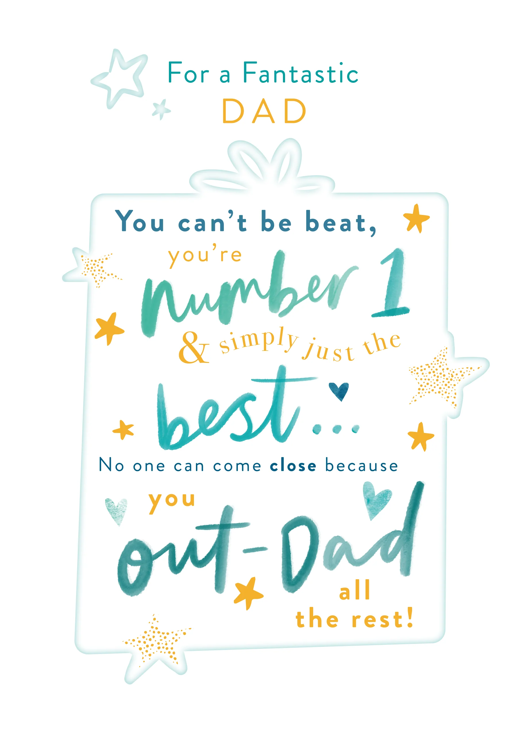 Personalised Birthday Card for Dad - Word-Filled Gift Design