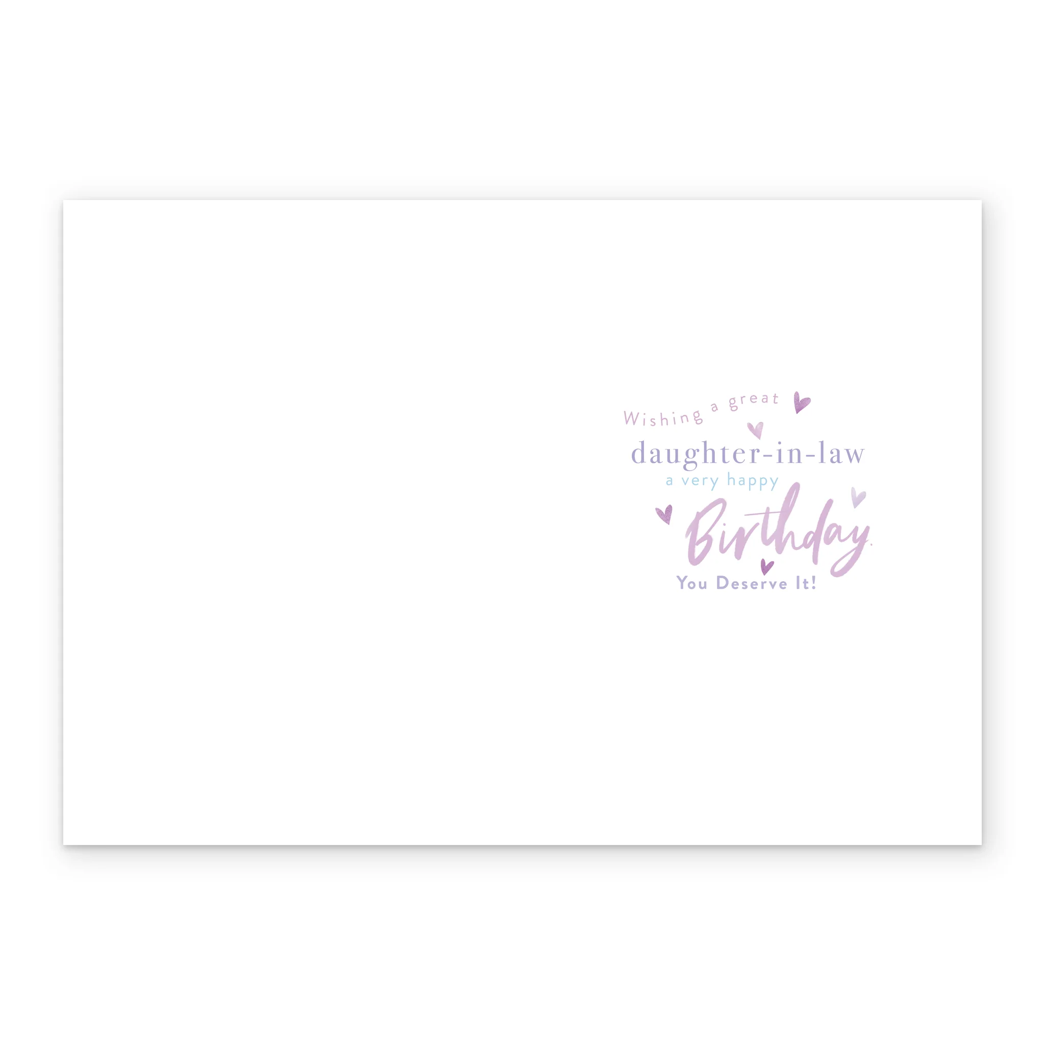 Personalised Birthday Card for Daughter-in-Law - Word-Filled Heart Design - Image 3