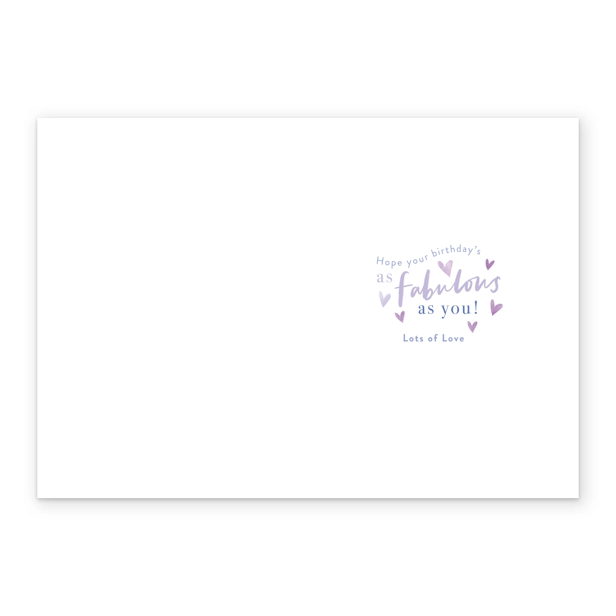 Personalised Birthday Card for Girlfriend - Word-Filled Heart Design - Image 3