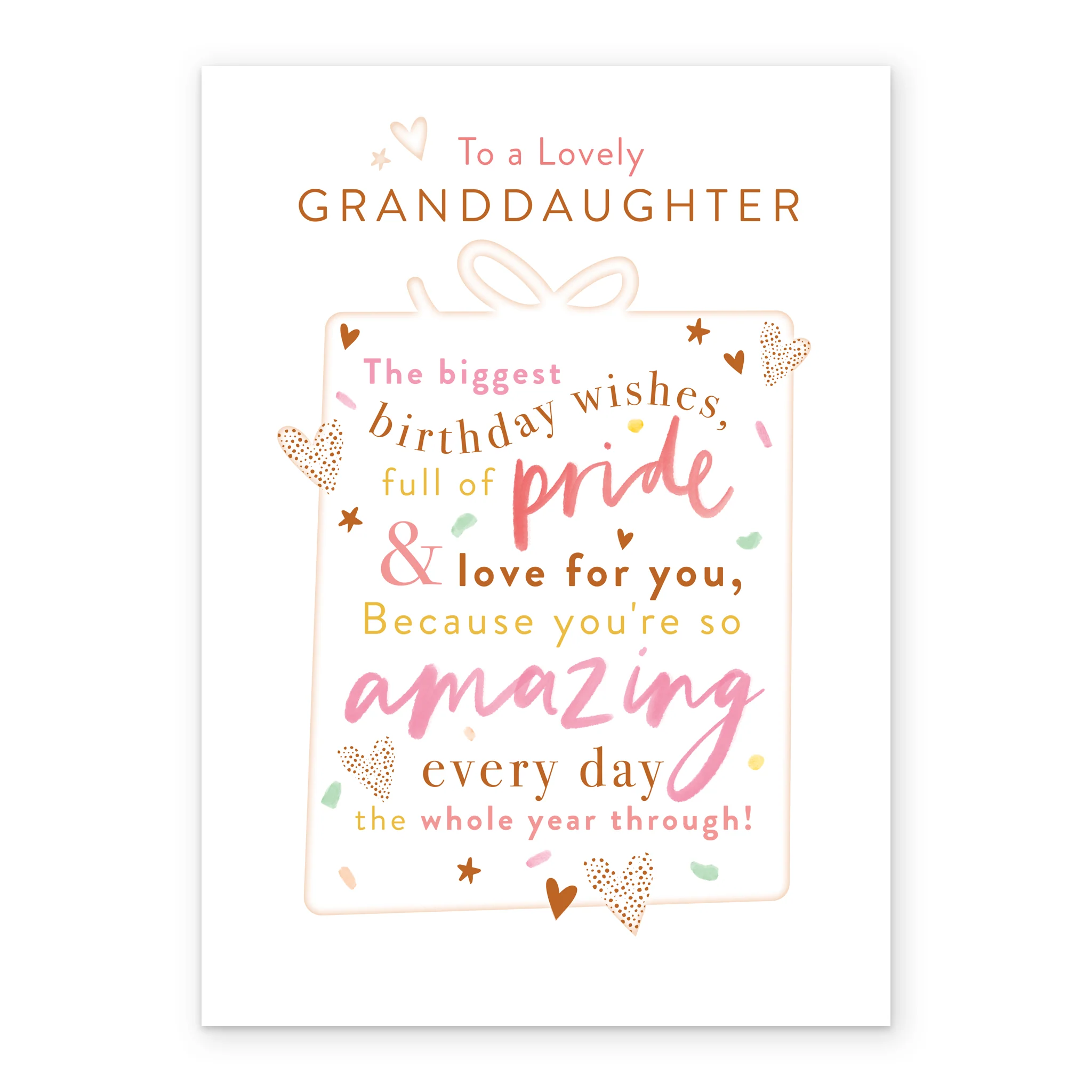Personalised Birthday Card for Granddaughter - Word-Filled Gift Design - Image 2