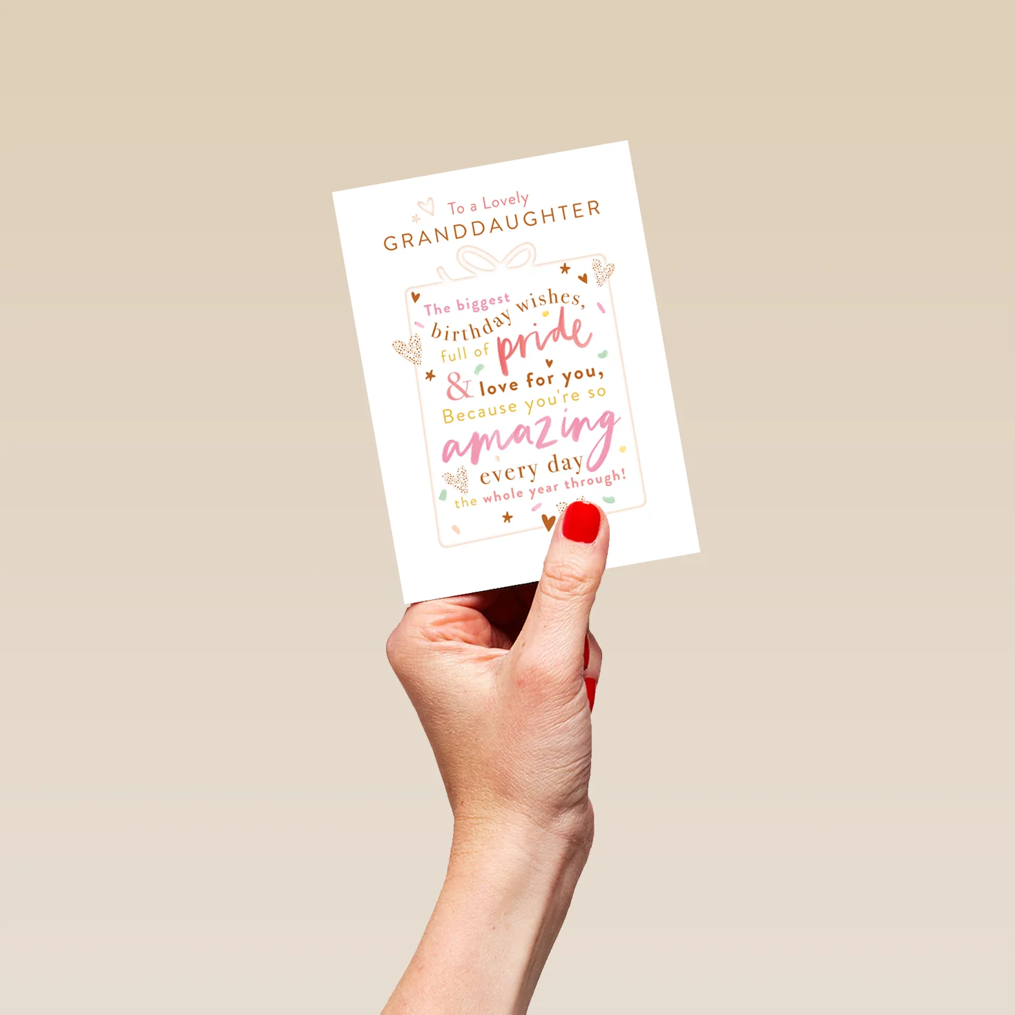 Personalised Birthday Card for Granddaughter - Word-Filled Gift Design - Image 4