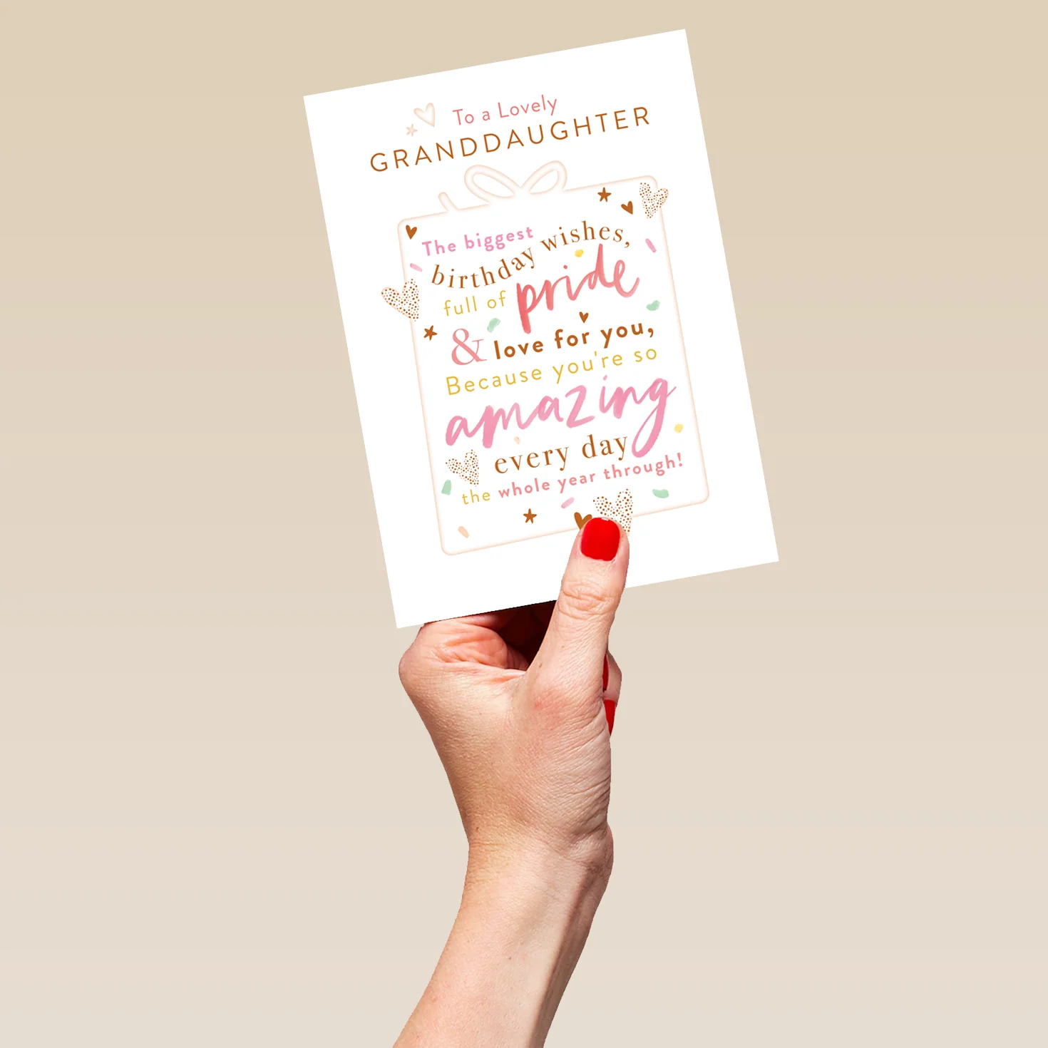 Personalised Birthday Card for Granddaughter - Word-Filled Gift Design - Image 5