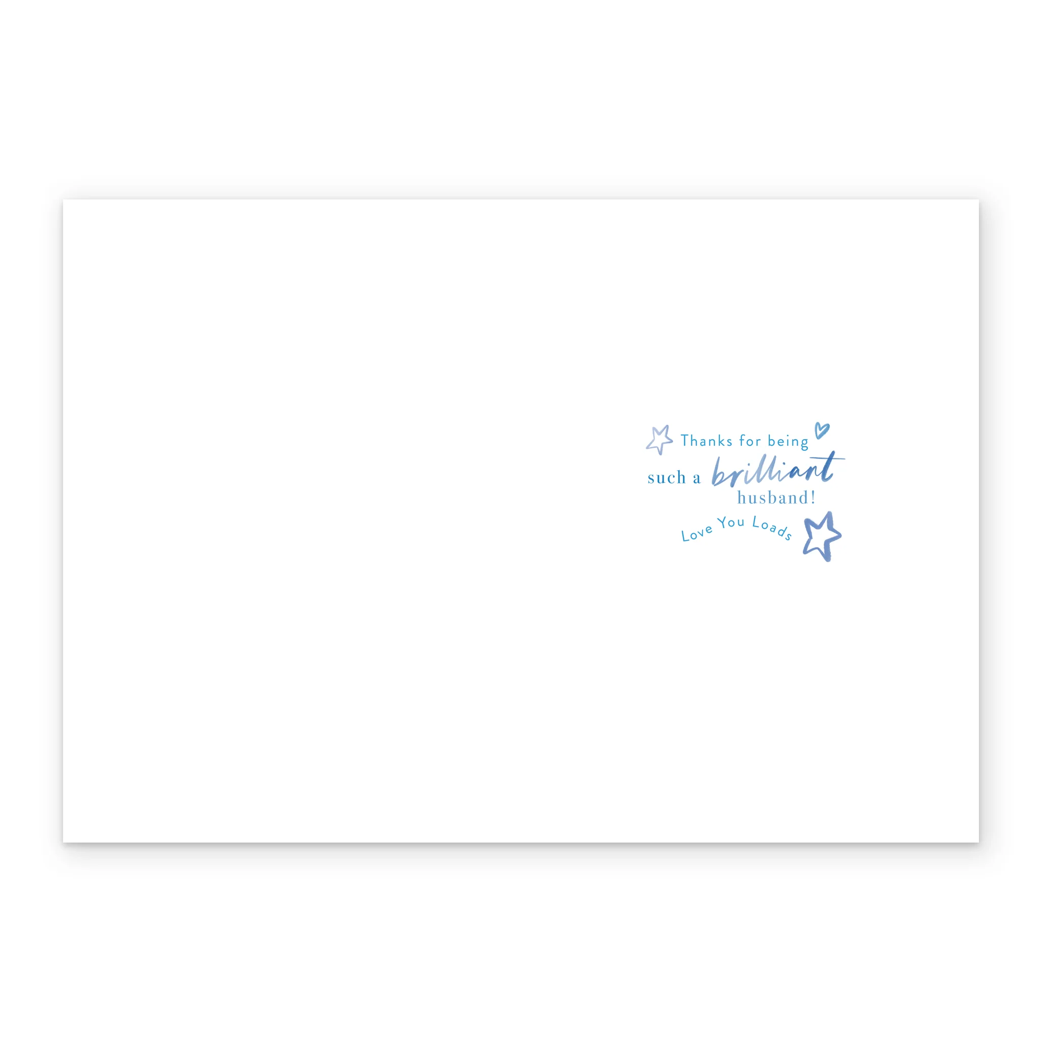 Personalised Birthday Card for Husband - Word-Filled Heart Design - Image 3