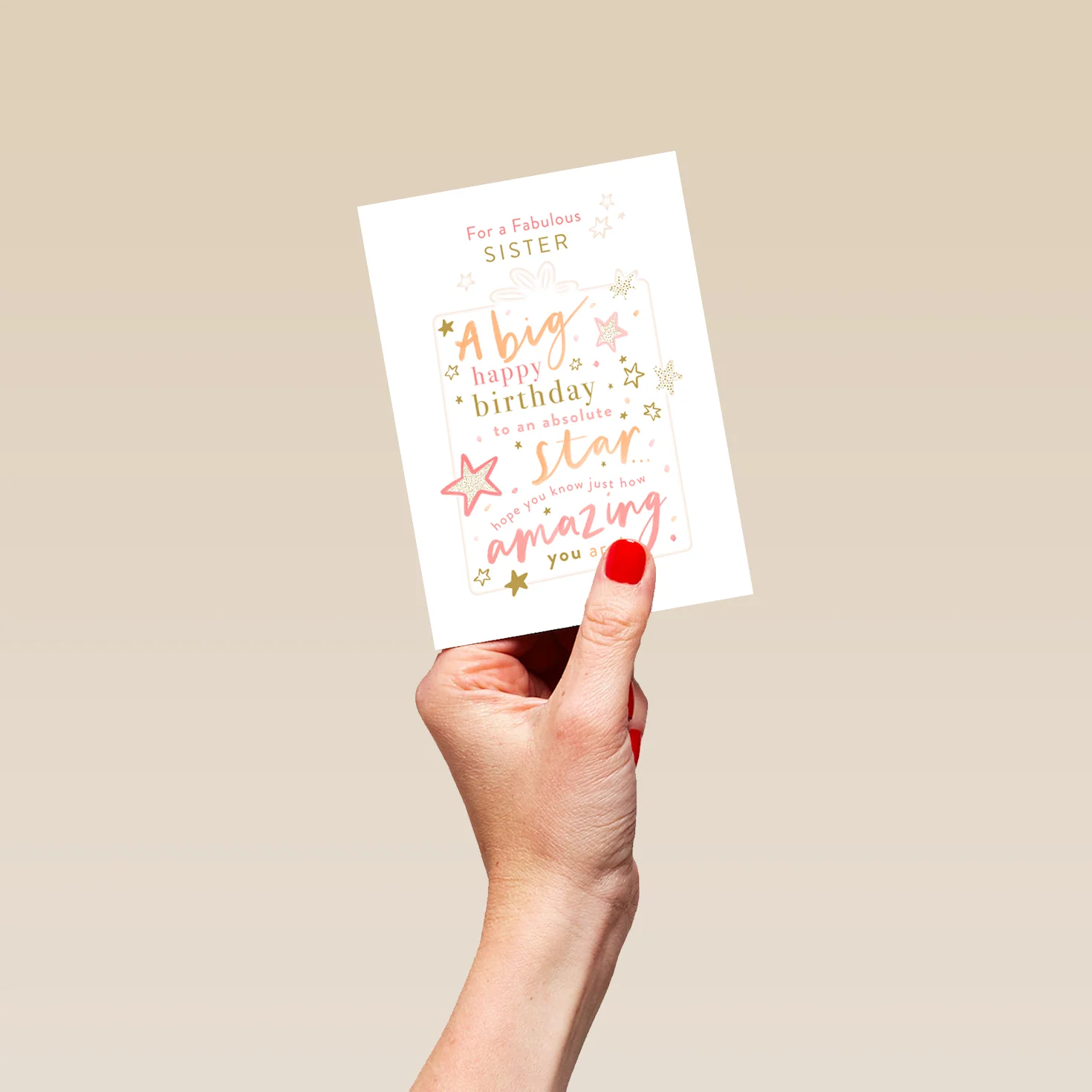 Personalised Birthday Card for Sister - Word-Filled Gift Design - Image 4