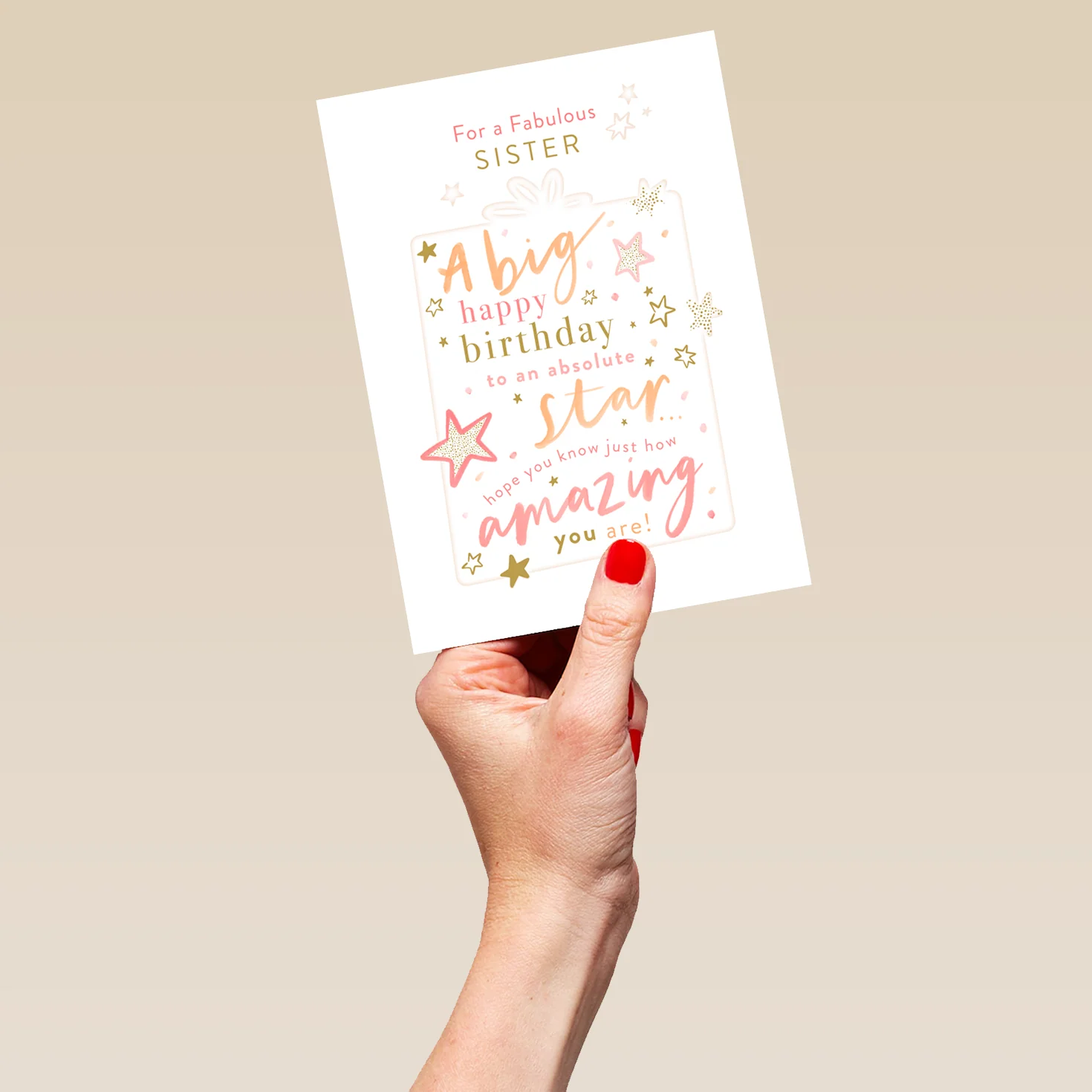 Personalised Birthday Card for Sister - Word-Filled Gift Design - Image 5