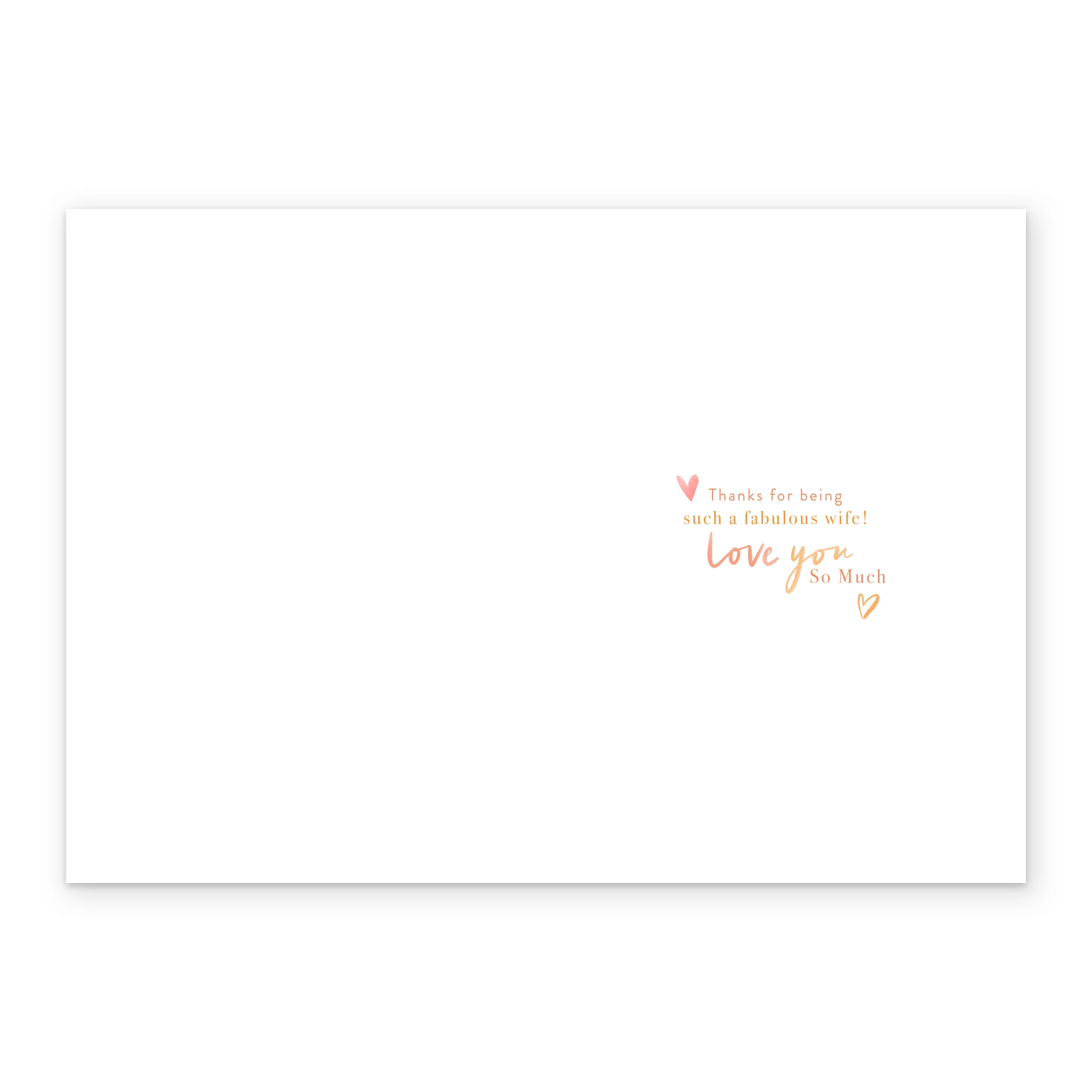 Personalised Birthday Card for Wife - Word-Filled Heart Design - Image 3