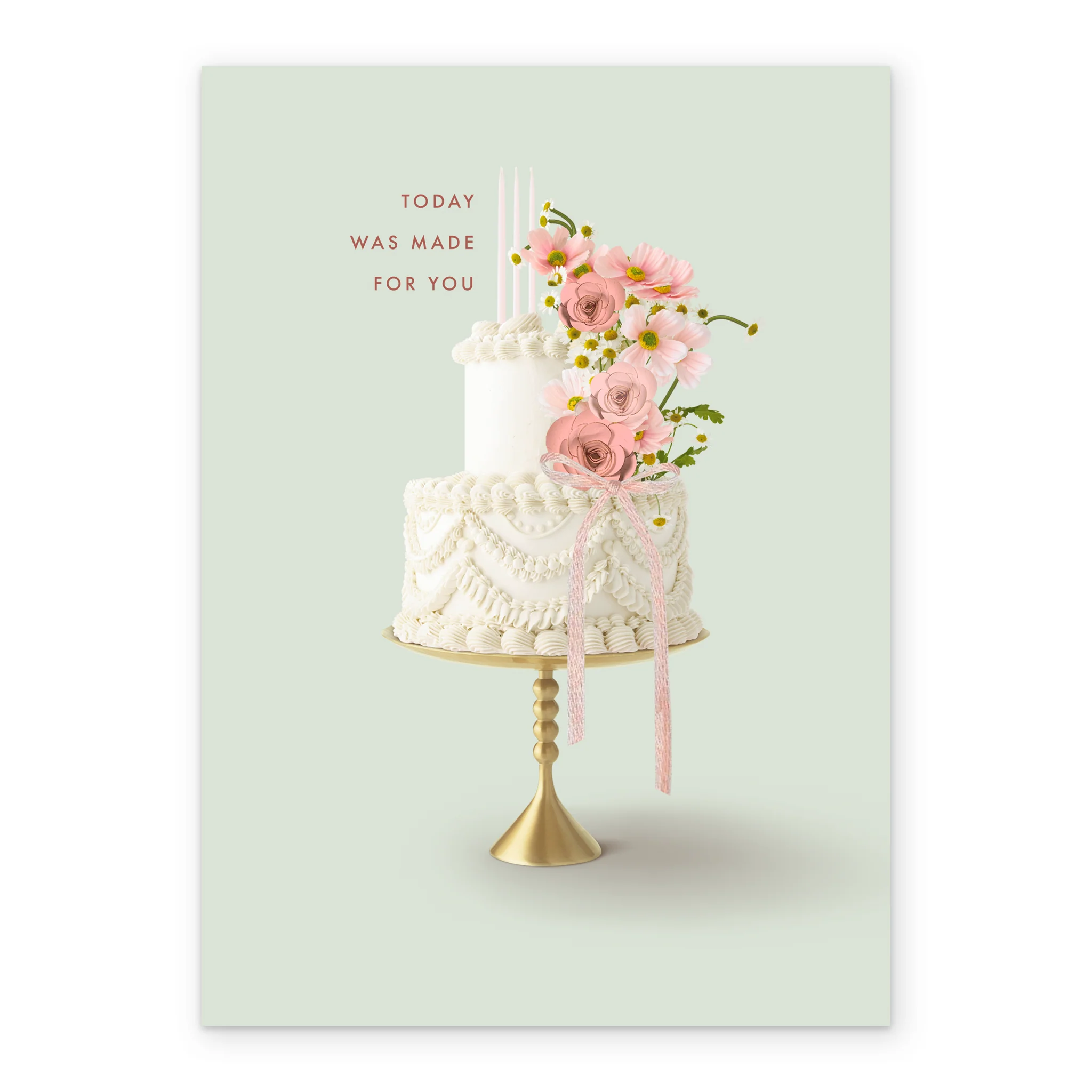 Personalised Birthday Card - Photographic Fancy Cake Design - Image 2