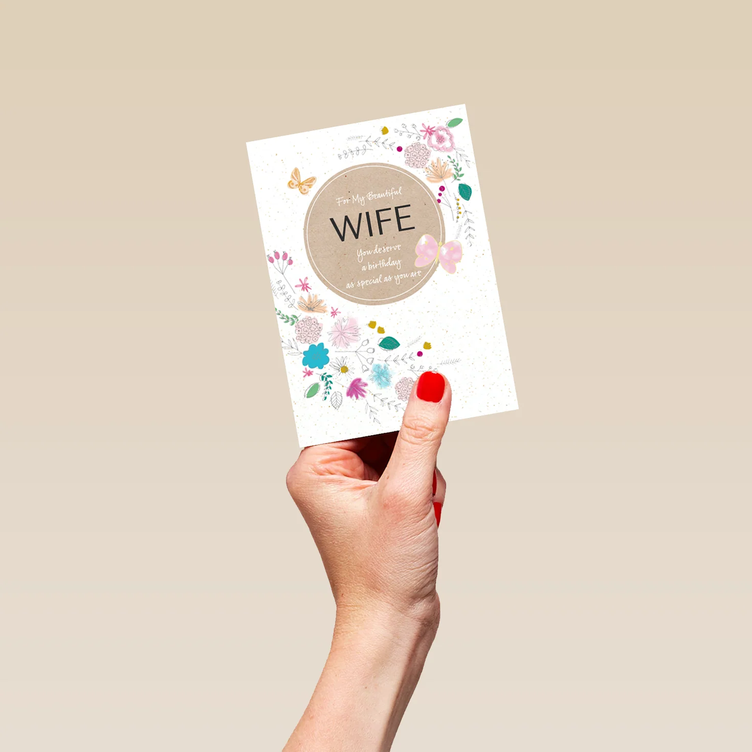 Personalised Birthday Flowers Card For Wife - Image 4