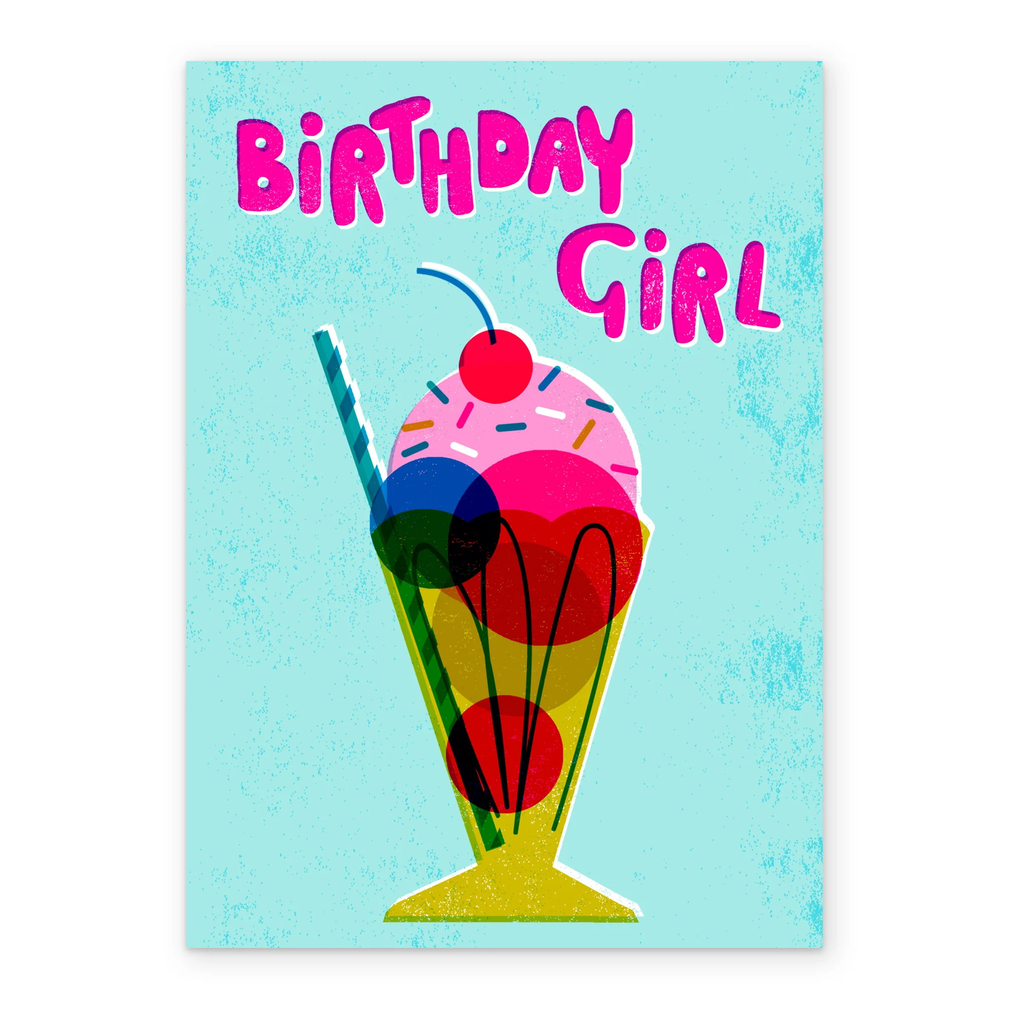 Personalised Birthday Girl Ice Cream Card - Image 2