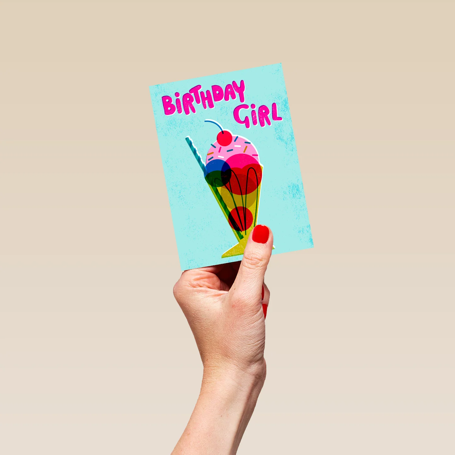 Personalised Birthday Girl Ice Cream Card - Image 4