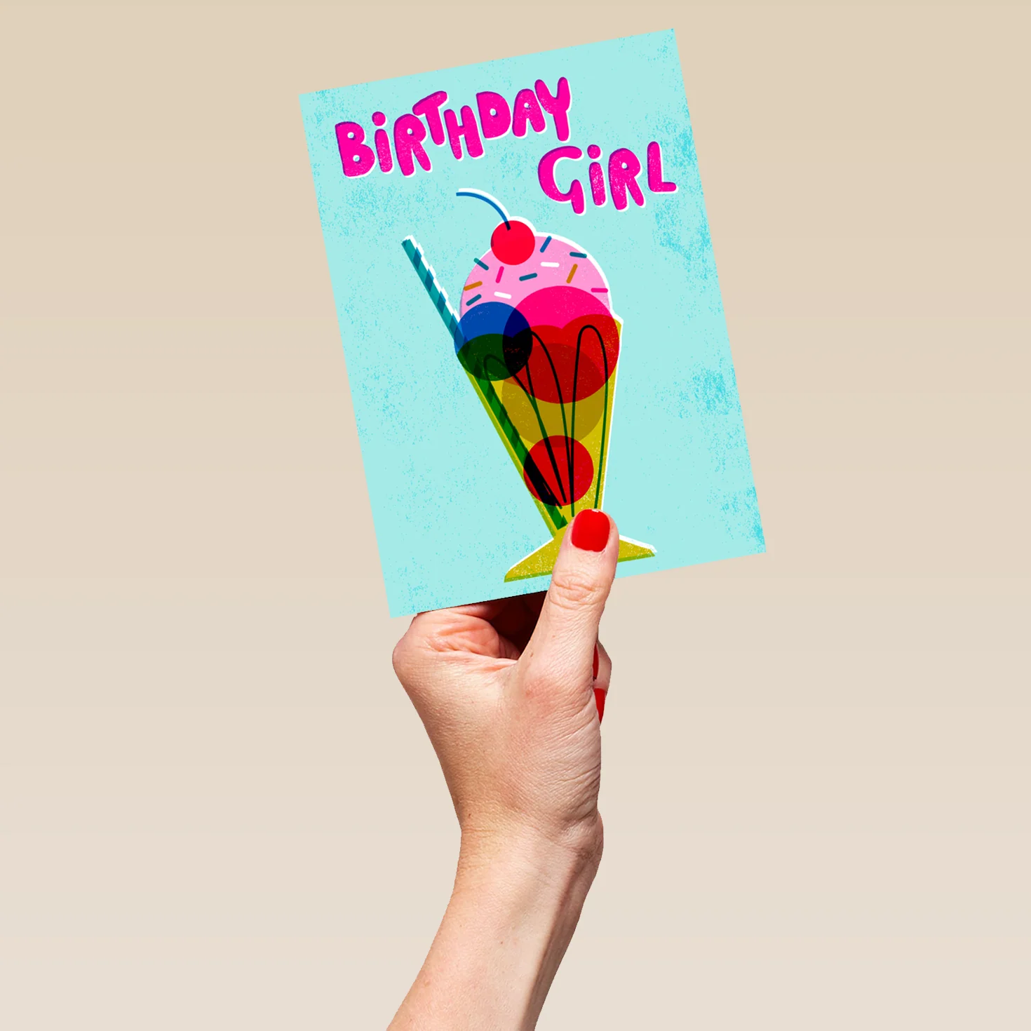 Personalised Birthday Girl Ice Cream Card - Image 5