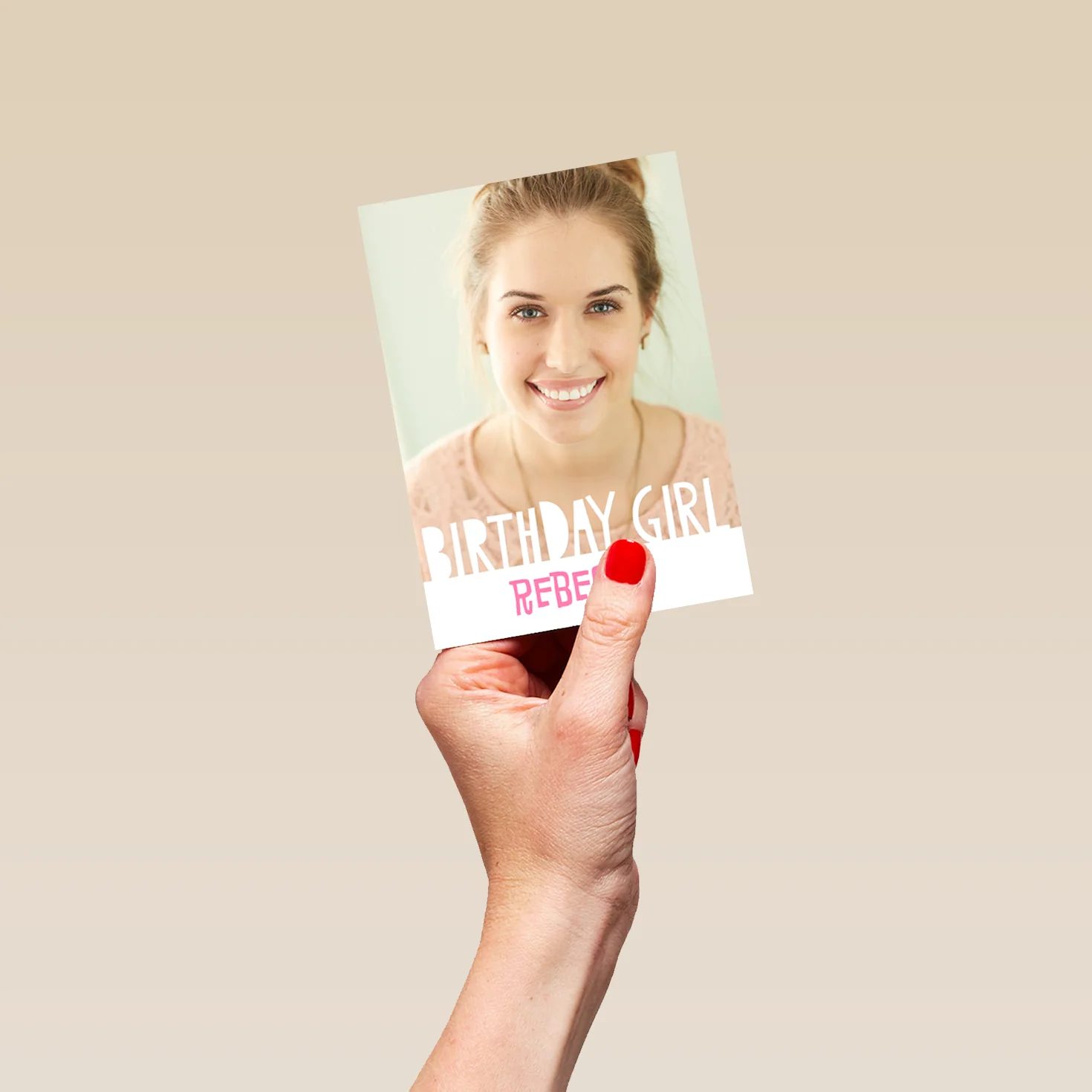 Personalised Birthday Girl Photo Frame Card - Image 4