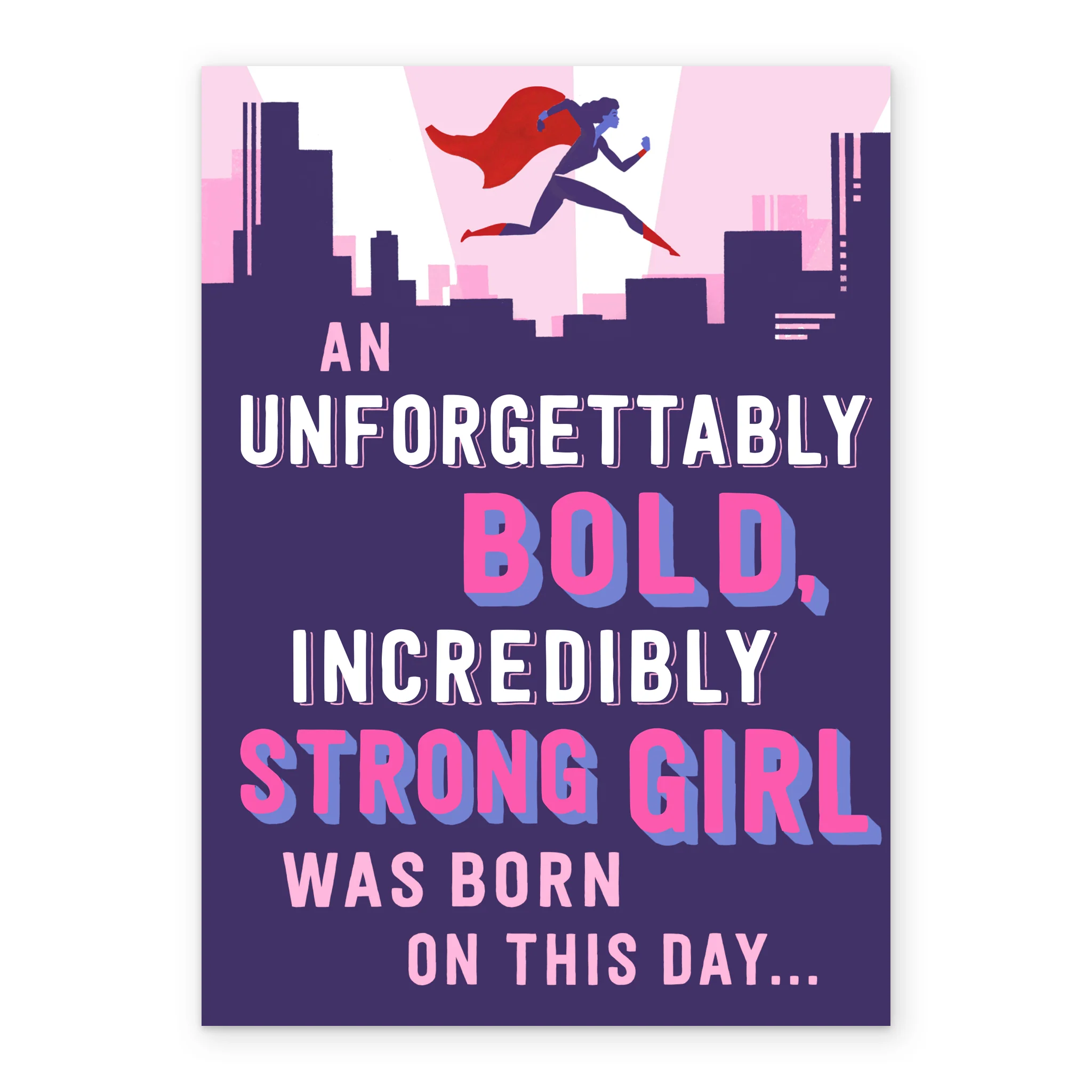 Personalised Birthday Girl Superhero Card - Image 2