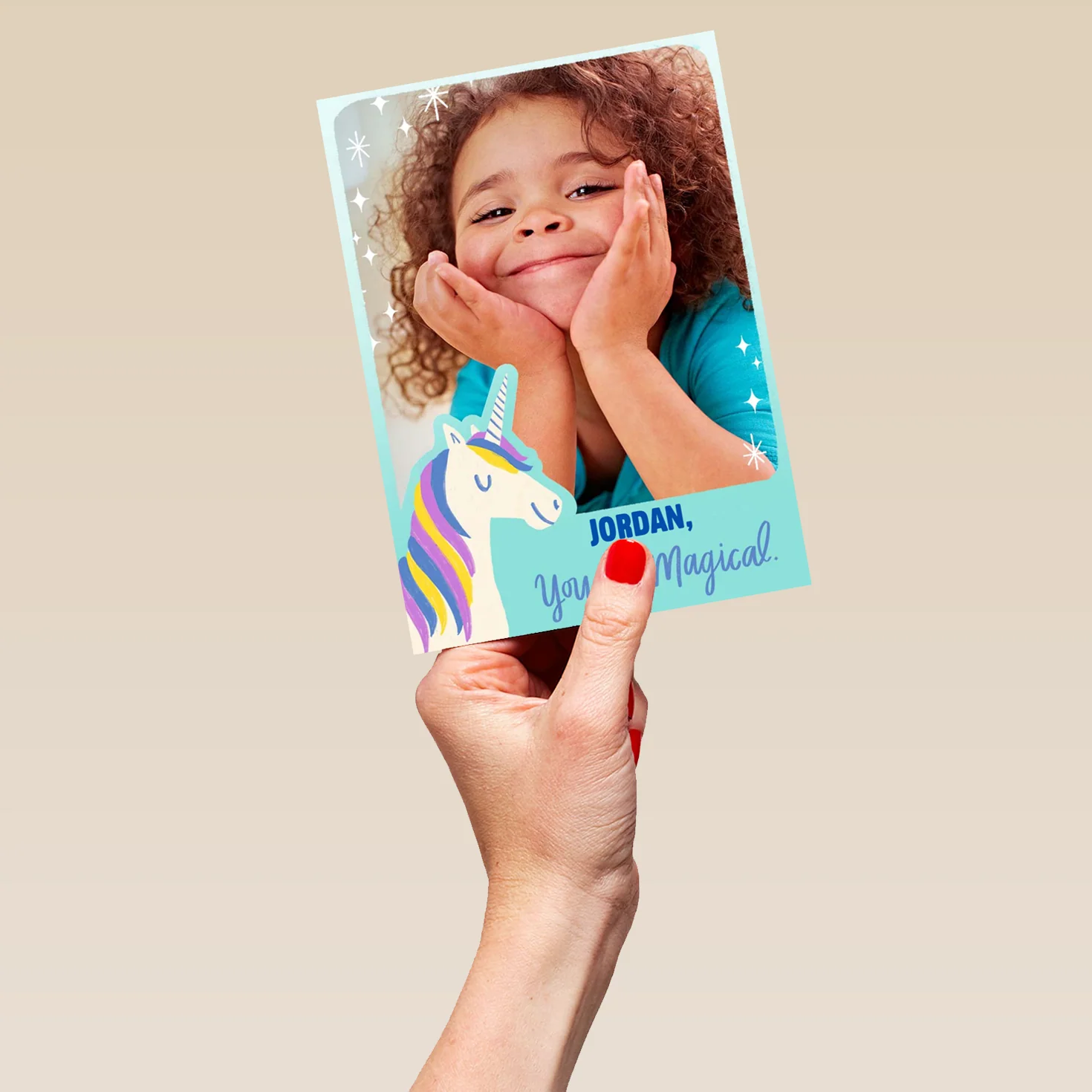 Personalised Birthday Unicorn Photo Card - Image 5
