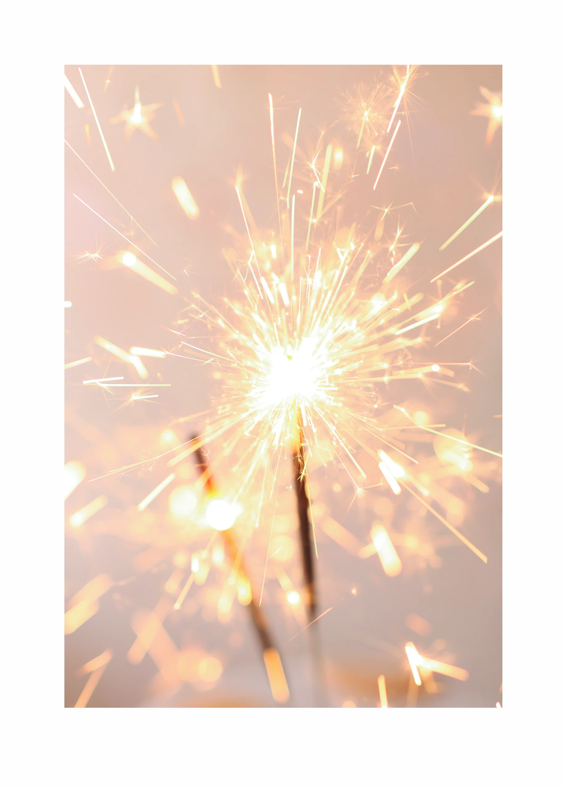 Personalised Blank Brightly Lit Sparkler Card