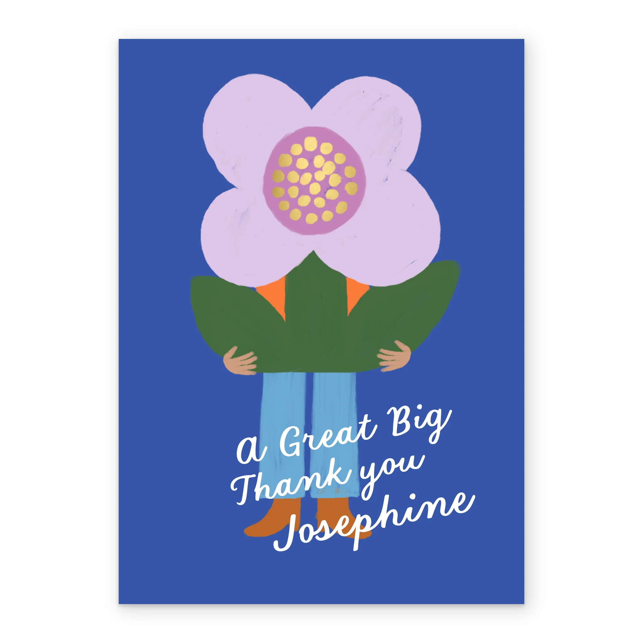 Personalised 'Blooming Great' Illustrated Thank You Card - Image 2