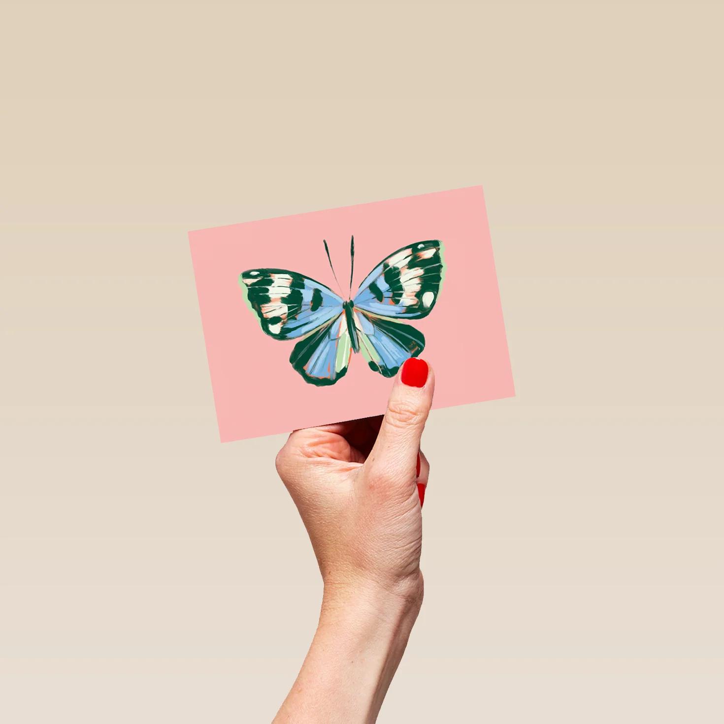 Personalised Blue Butterfly Thinking of You Card - Image 4
