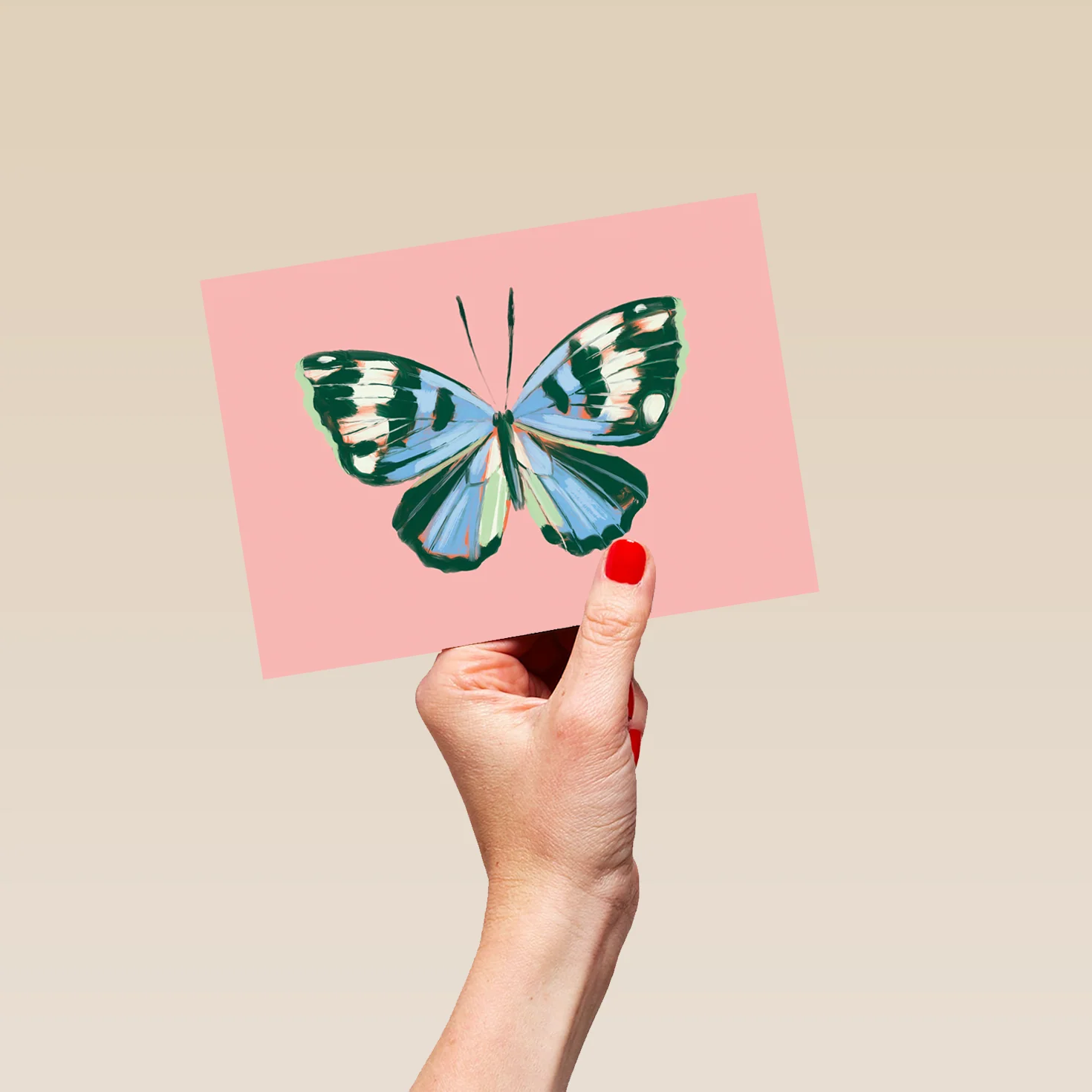 Personalised Blue Butterfly Thinking of You Card - Image 5