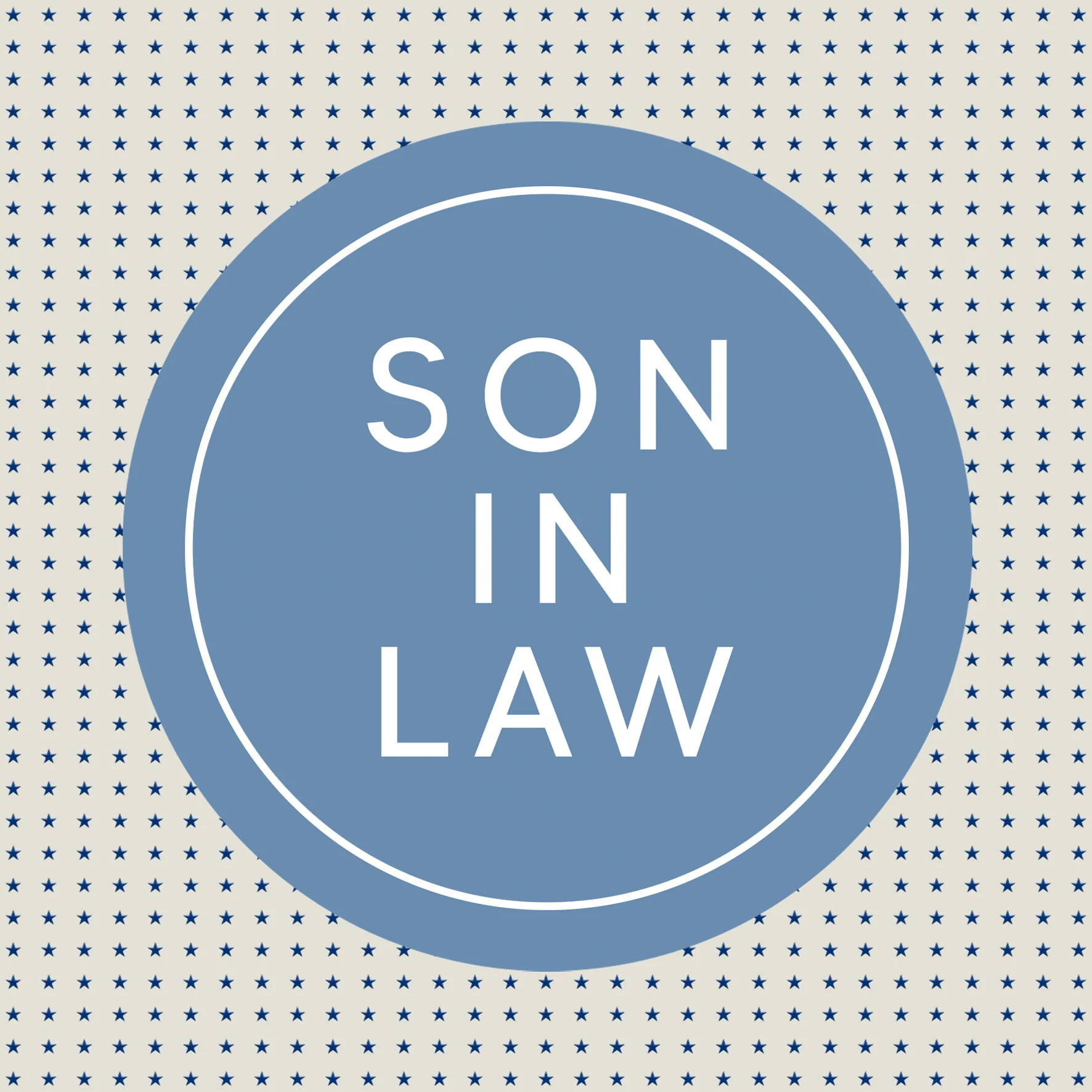 Personalised Blue Circle Son-In-Law Greeting Card