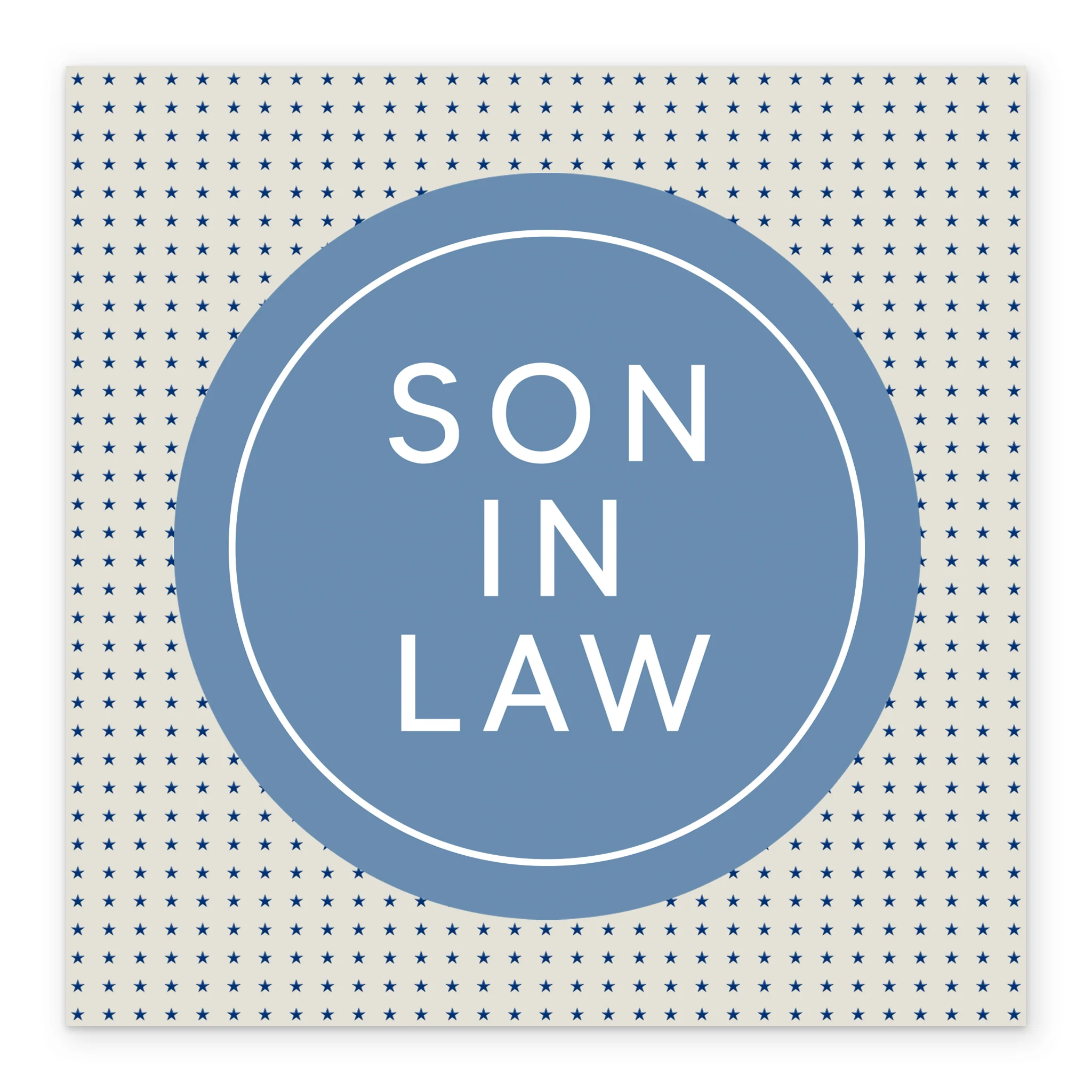 Personalised Blue Circle Son-In-Law Greeting Card - Image 2