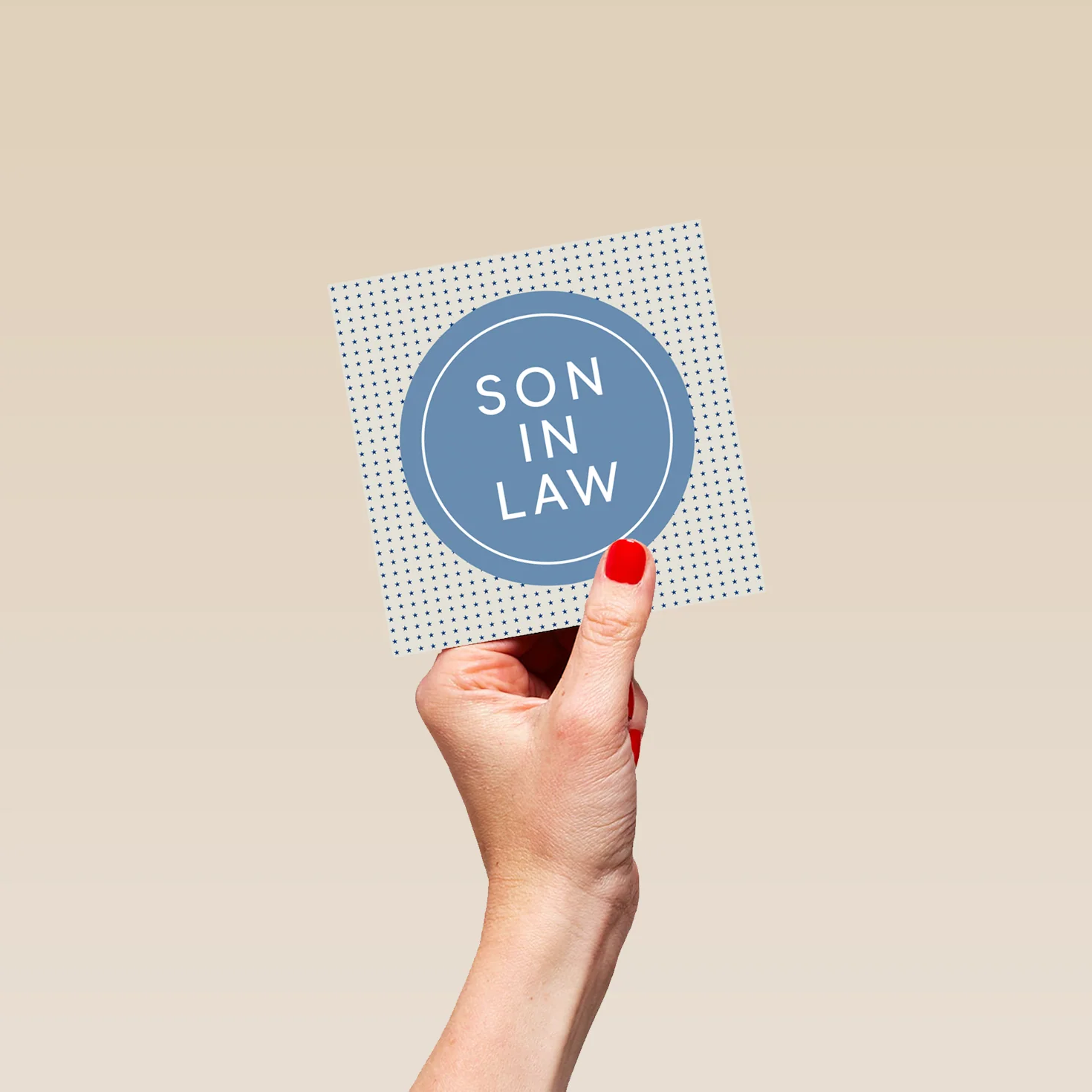 Personalised Blue Circle Son-In-Law Greeting Card - Image 4